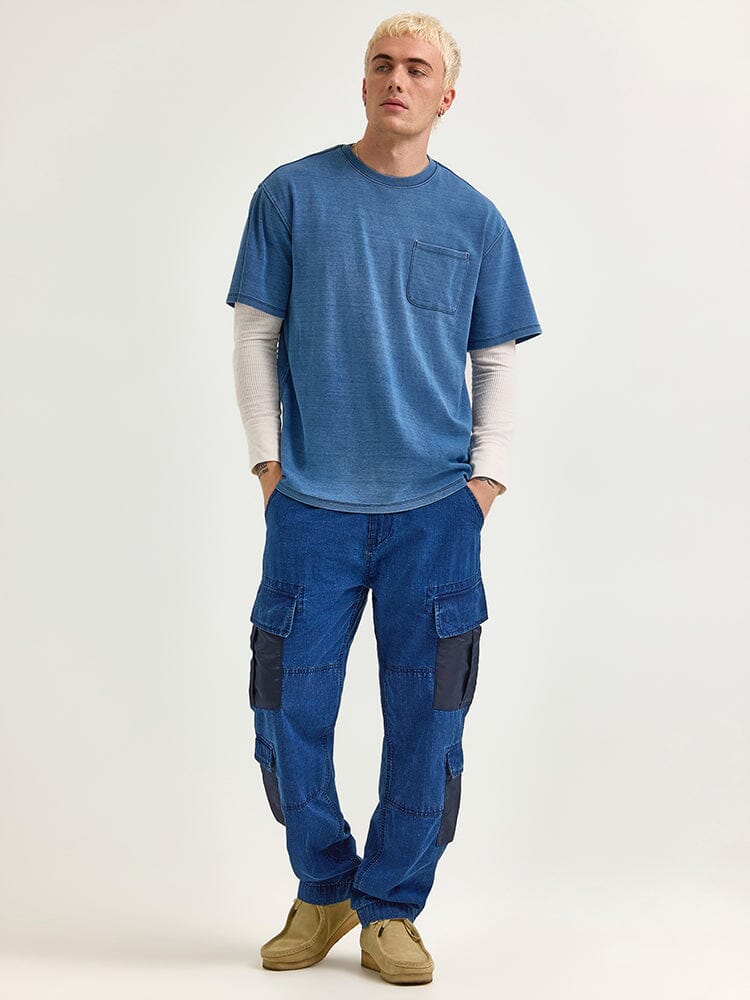 ALPHA X LEE LOOSER FIT INDIGO DYED TEE