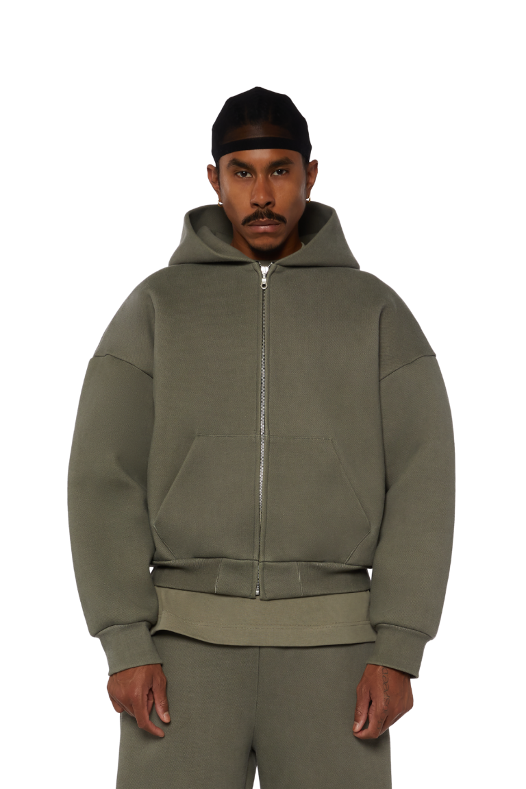 V2 Zipped Hoodie in Vintage Cactus