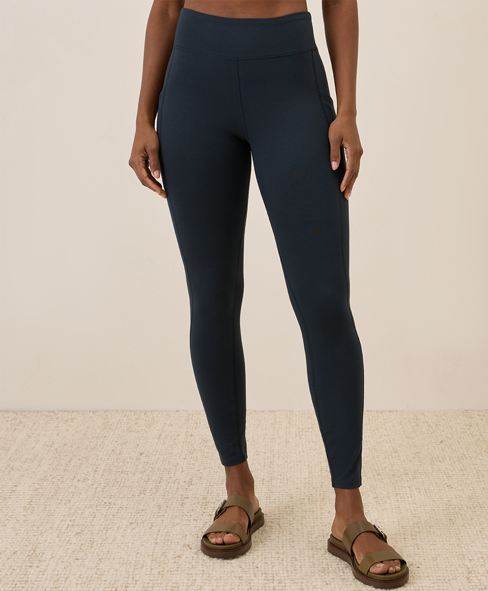 Organic On the Go-To Pocket Legging by pact in Midnight Blue Fair Trade, Womens Size XX-Small
