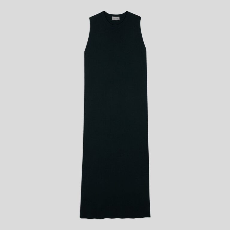 John Smedley – Women's – Keely Dress Rainforest, L – Sea Island Cotton Round Neck Dress Rainforest – L