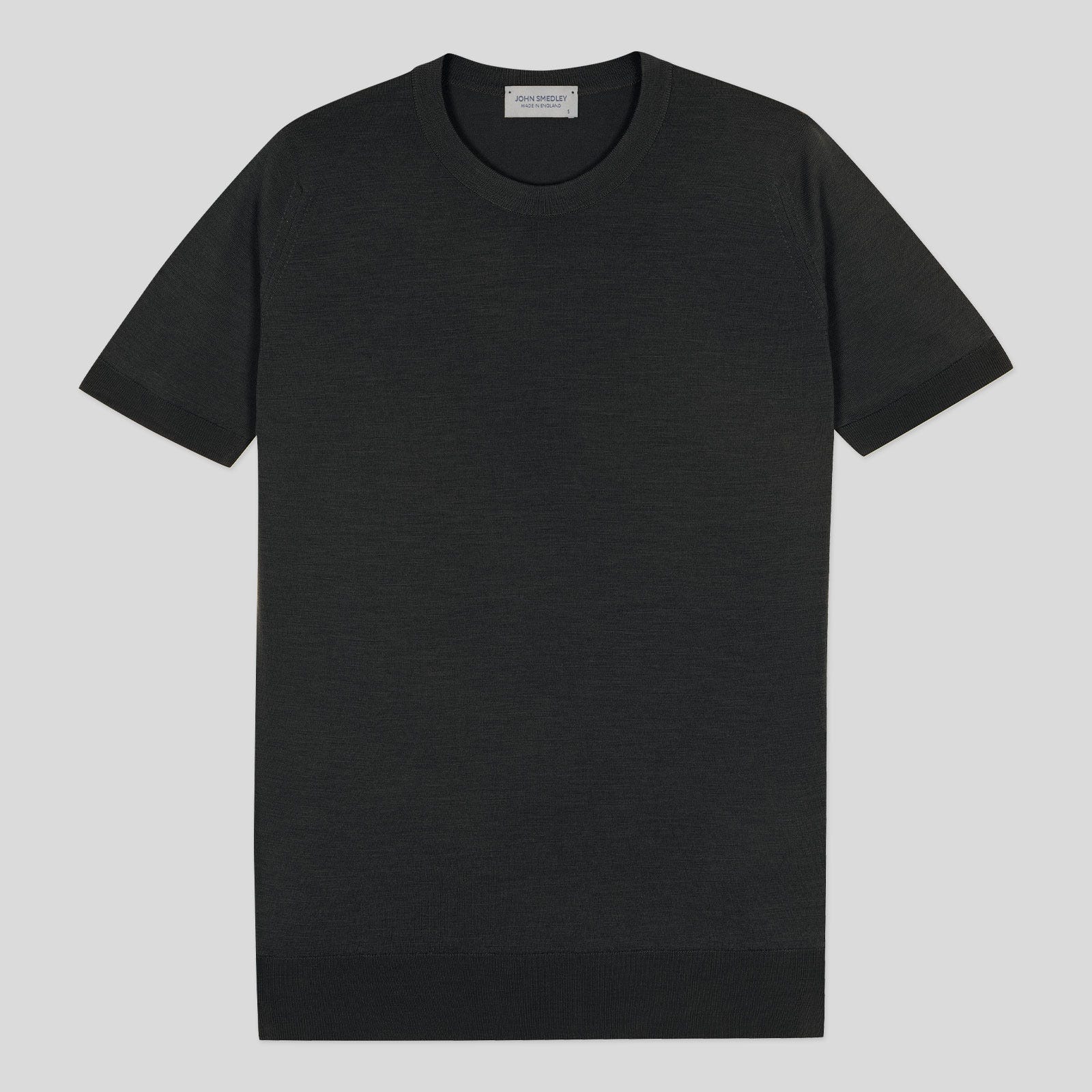 Tシャツ・カットソー JOHN SMEDLEY Men T Shirts FINCHLEYCO CH GREY Men's Knitted T-Shirts | Merino & Sea Island Cotton | John
