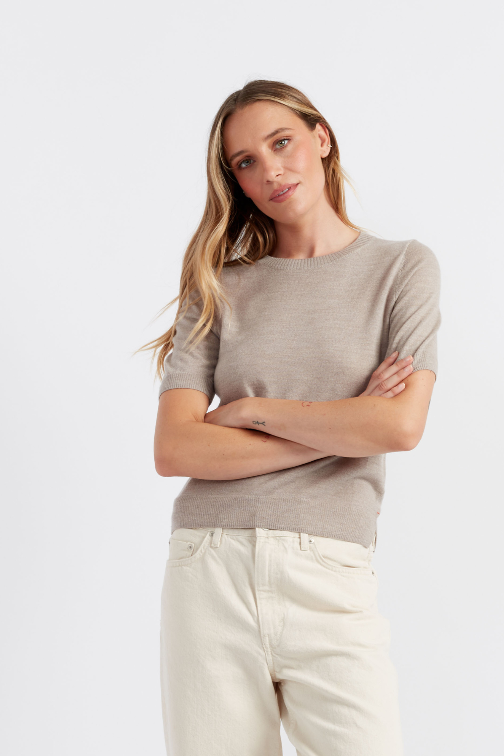 Love More Tee - Taupe main image 0