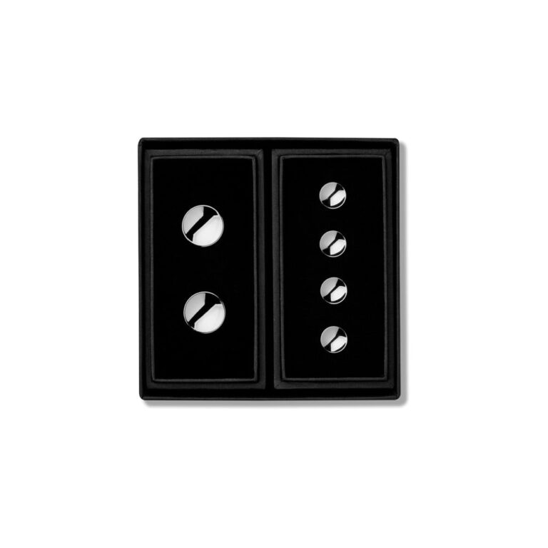 Elliot silver cufflinks and shirt stud set