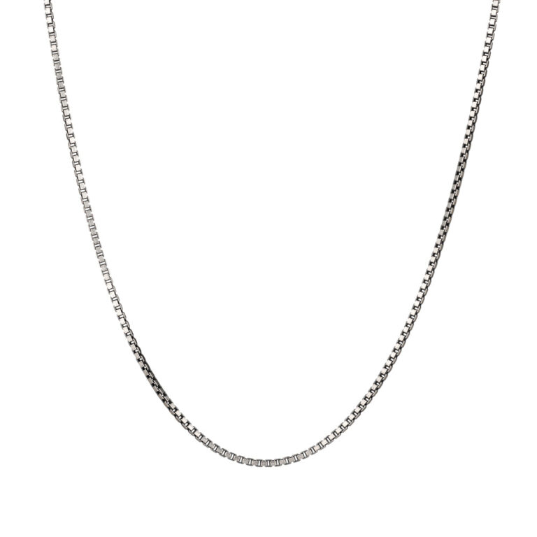 Silver box chain necklace