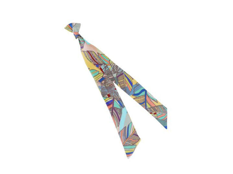 Banderole – Silk Ribbon Scarf – Feather Tropical