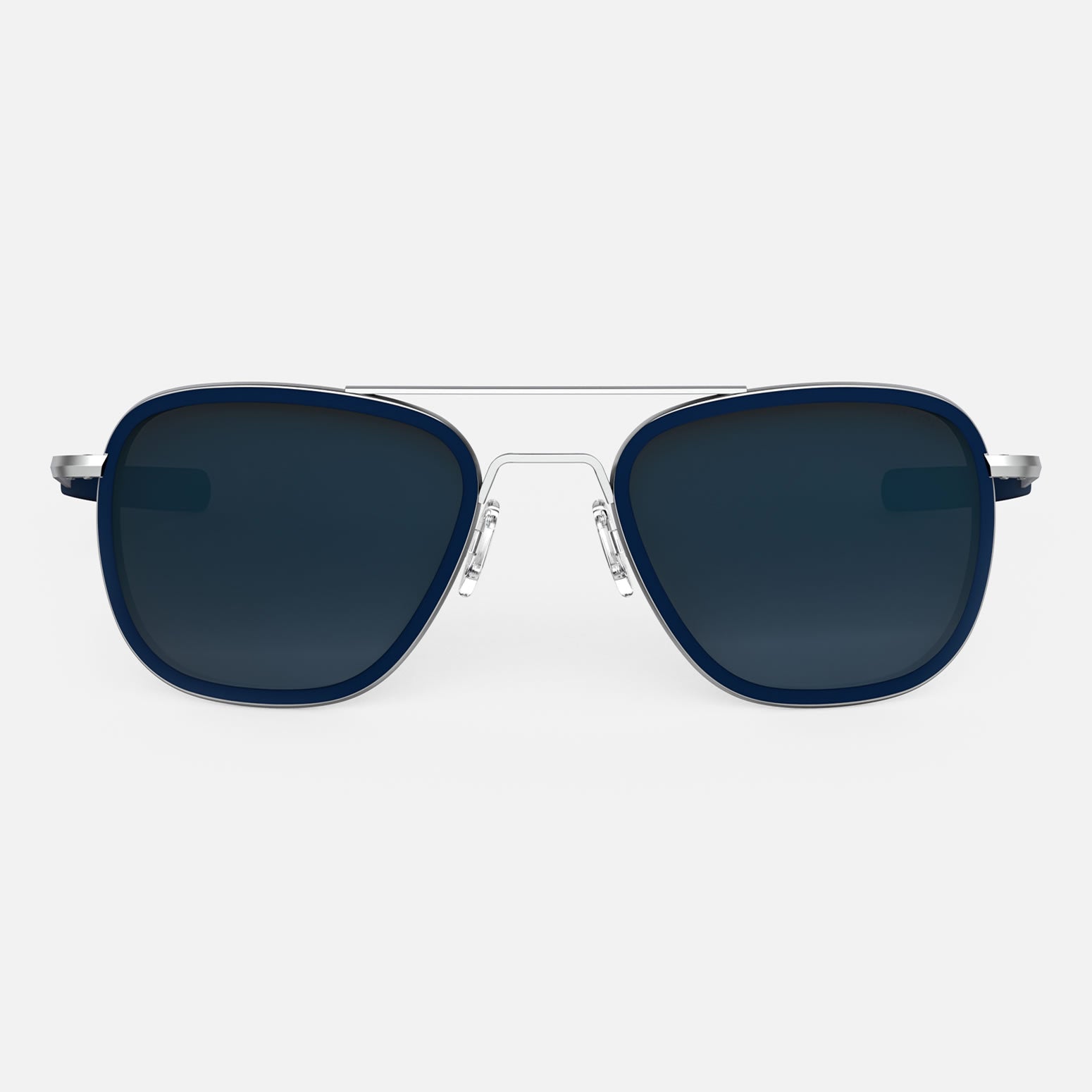Aviator Fusion - Matte Chrome & Blue Sapphire Inlay & Slate