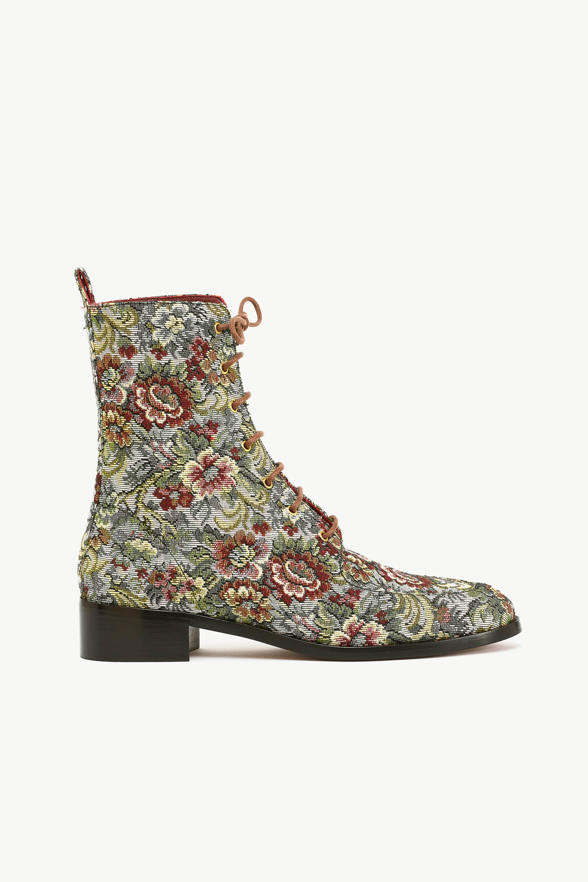 Catalina Ankle Boot in Gobelin and Leather - 37