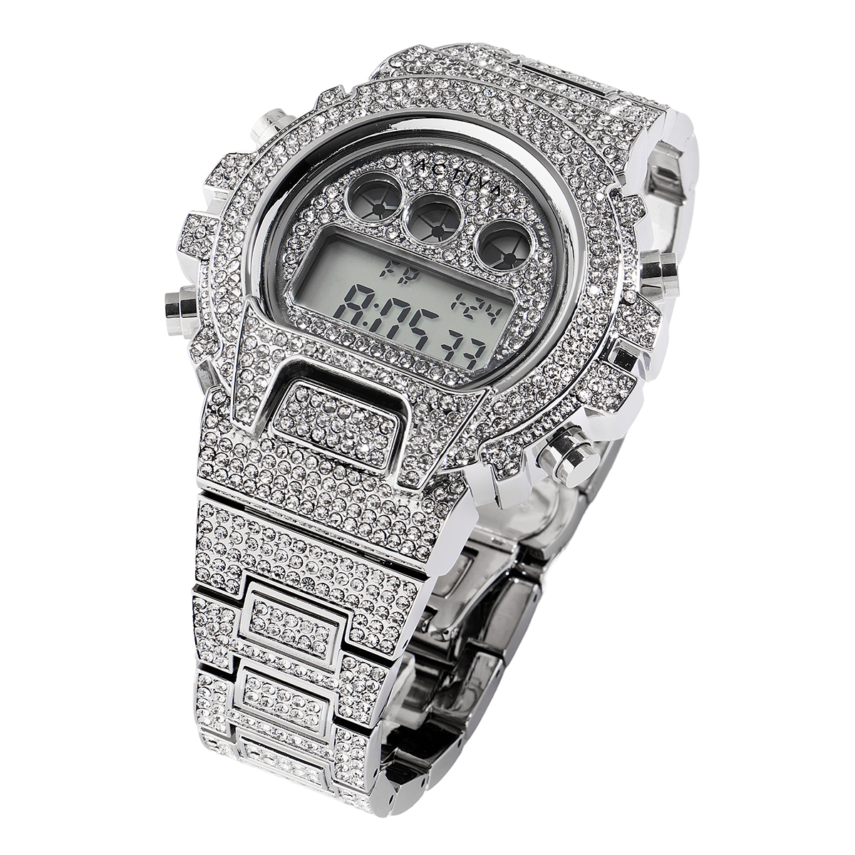 Activa Soluna X Invicta Digital Men's Watch - 51mm, Silver (ACW4019-002)