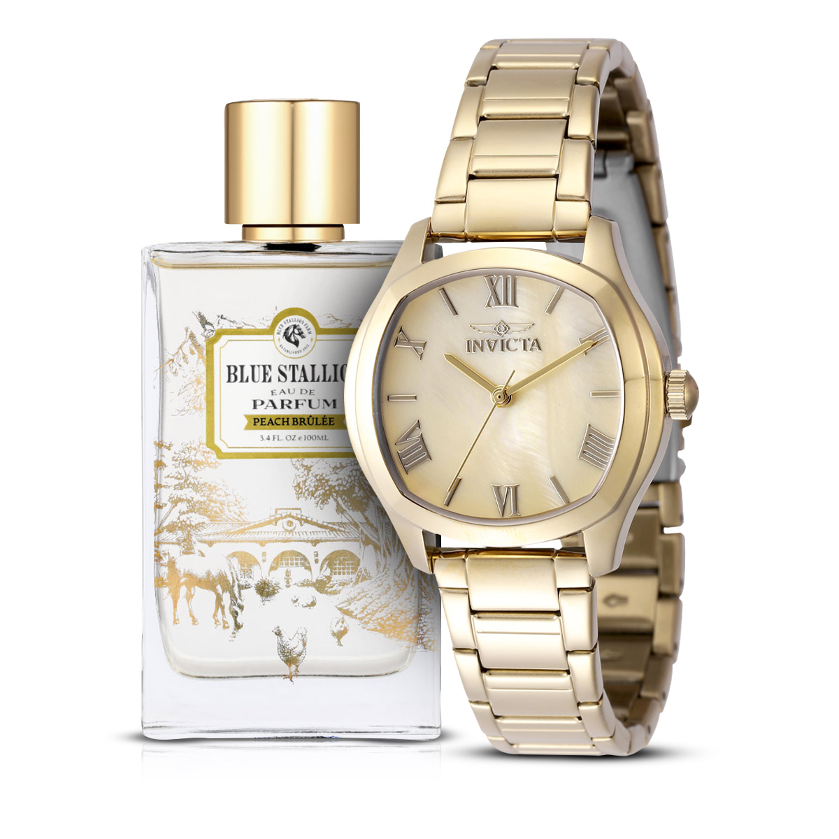 Invicta Wildflower Women's Watch w/ Mother of Pearl Dial - 32.5mm, Gold (48235)