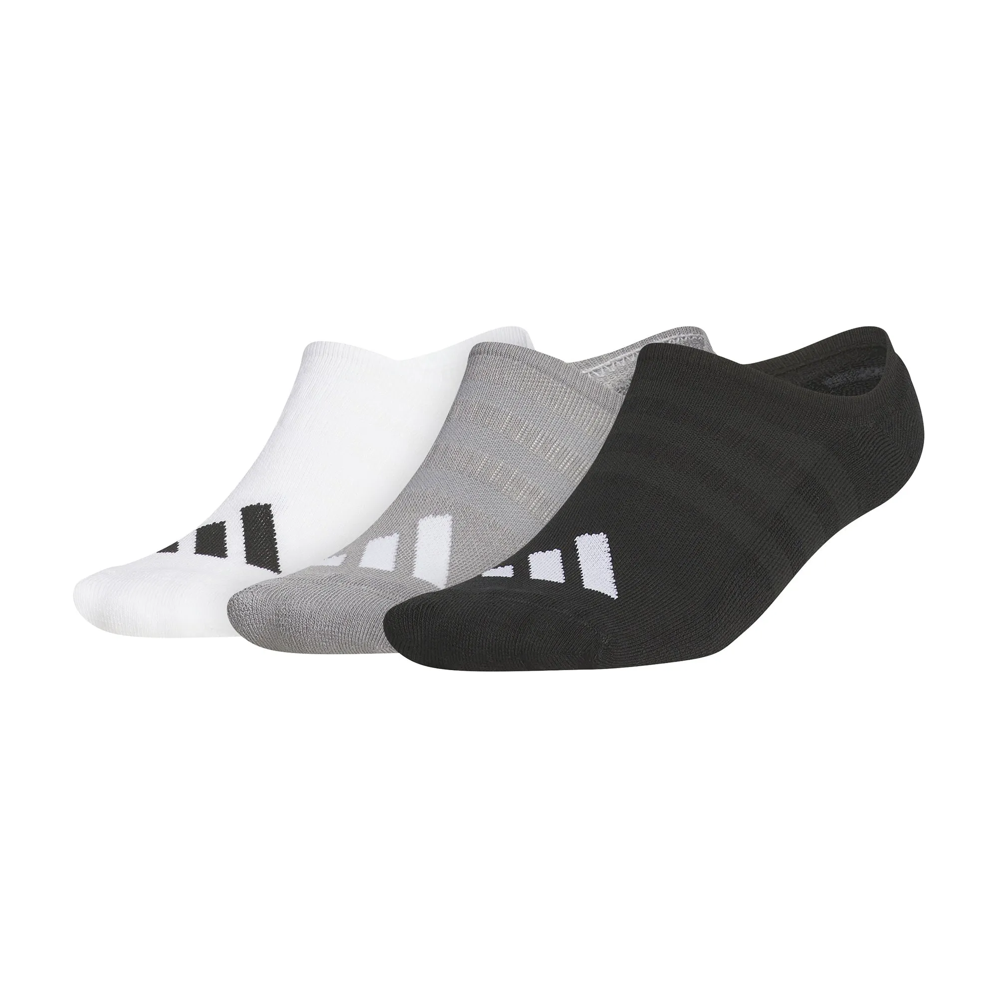 adidas Golf 3 Pack No Show Sock - Mens Size UK 8.5-11 - JI9115 - White