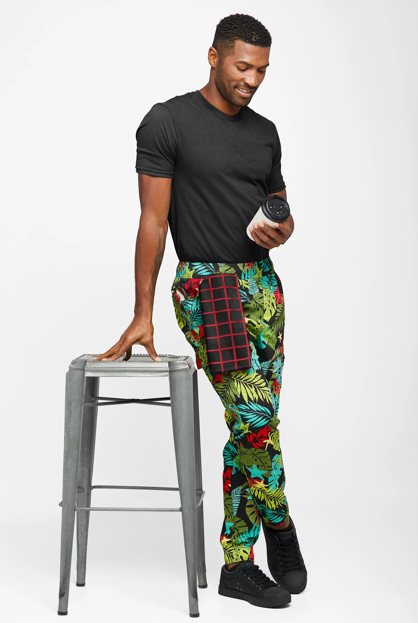 Chef Uniforms CHEF 360 Tropical Bay Men's 7-Pocket Utility Stretch Chef Jogger | Size Small | Cotton/Polyester/Spandex