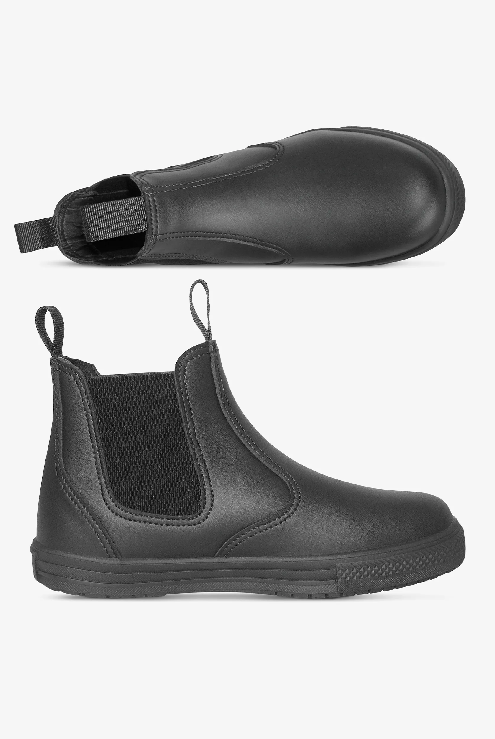 Genuine Grip Women's Black Pull On Work Boots in Black | Size 9 | Chef Uniforms