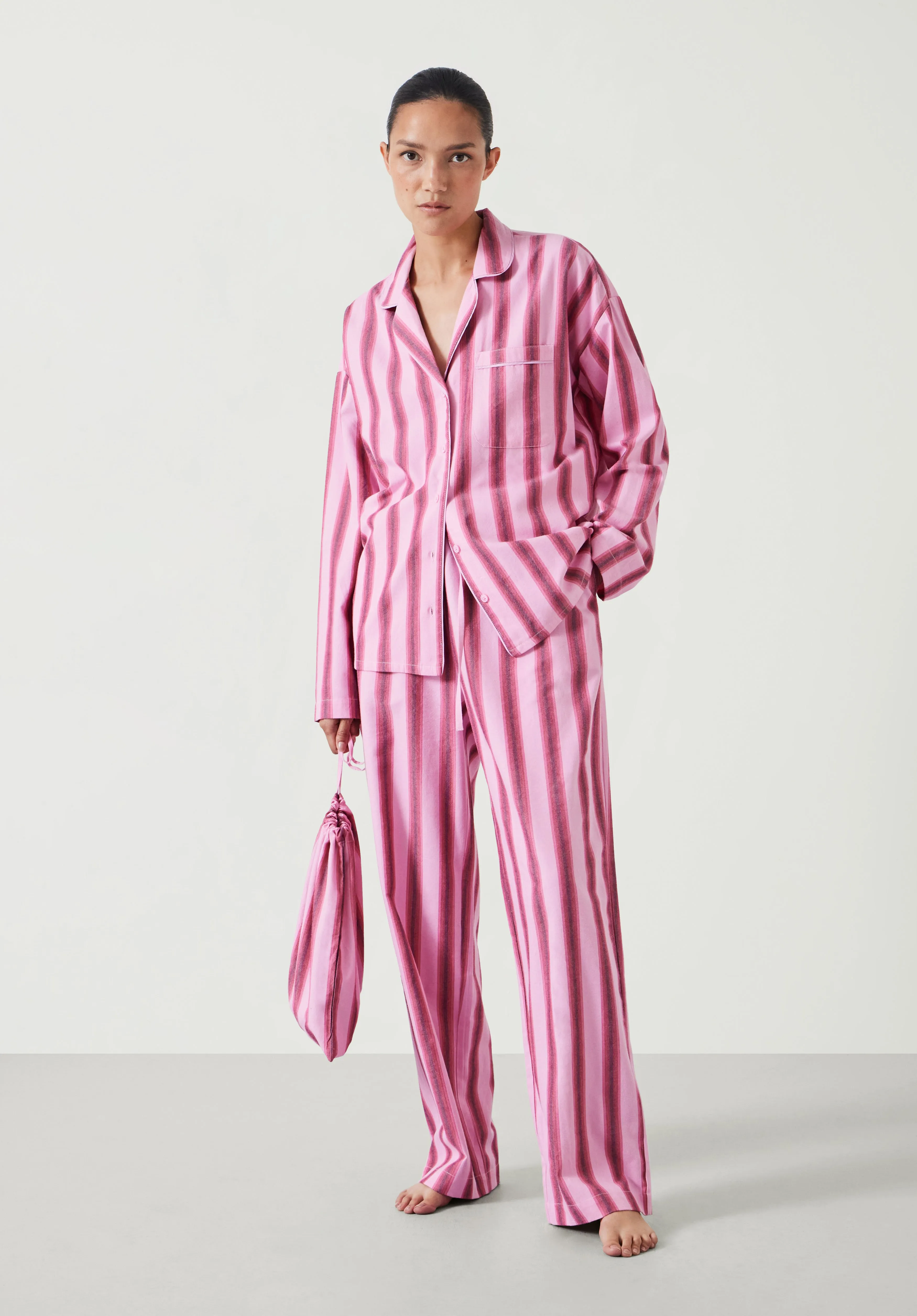 hush Amita Brushed Cotton Stripe Pyjamas