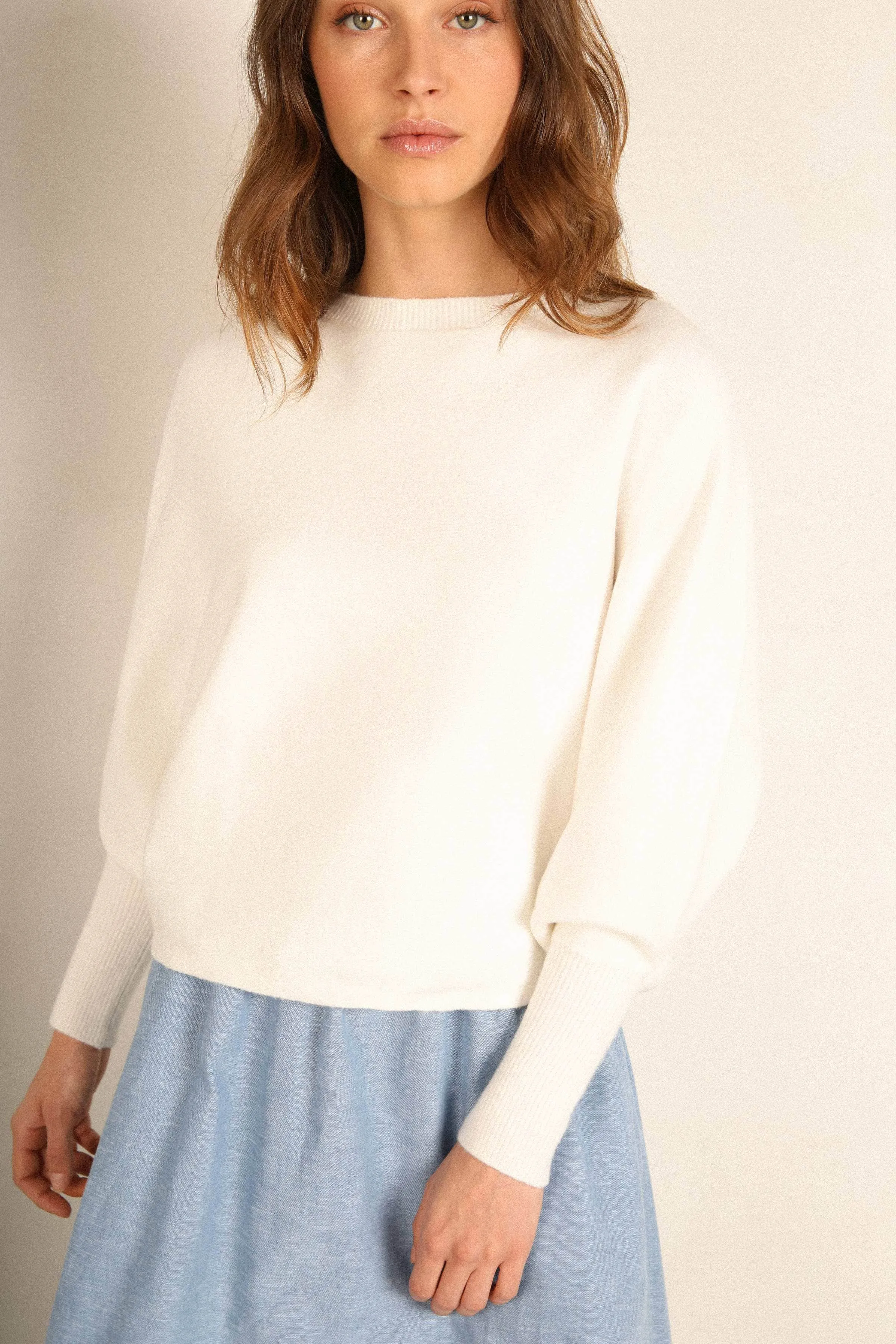 Poncho White short kaftan main image 1