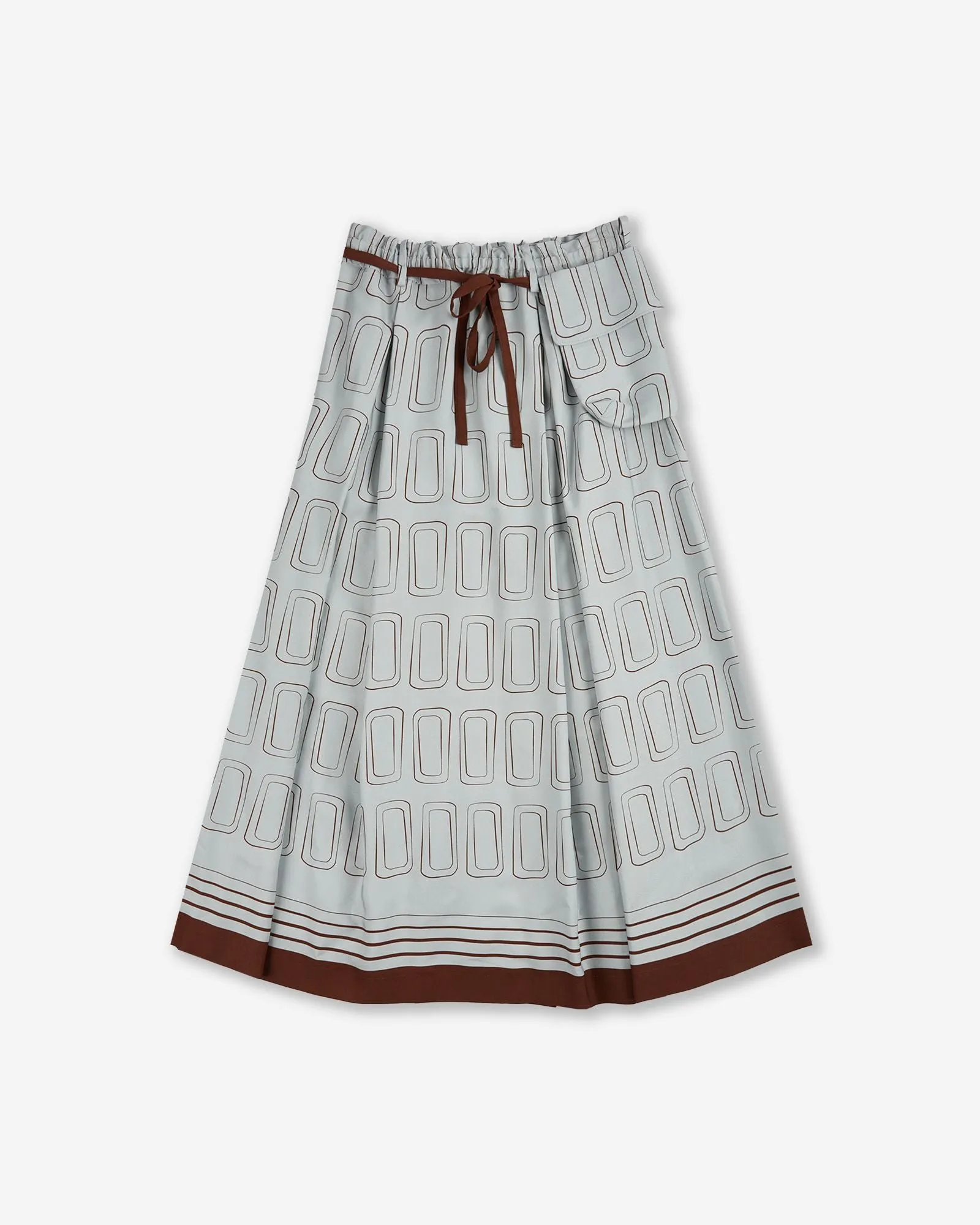 Viscose twill skirt