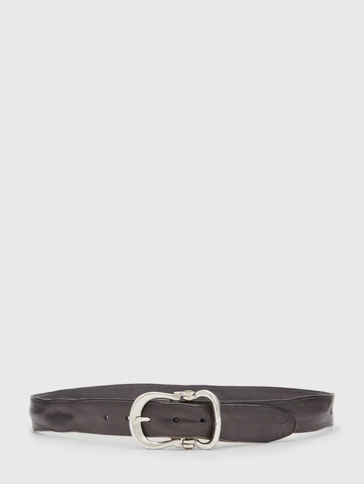 John Varvatos FIBEL ANTIQUE NICKLE FINISH BELT