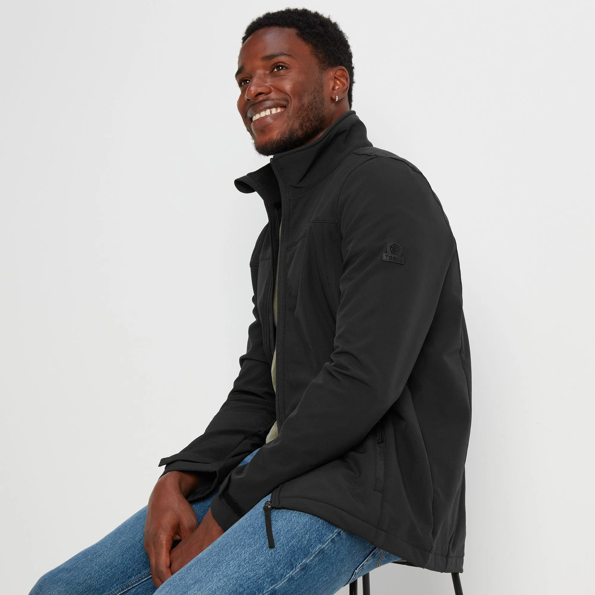 Feizor Mens Shower Resistant Softshell Jacket - Black