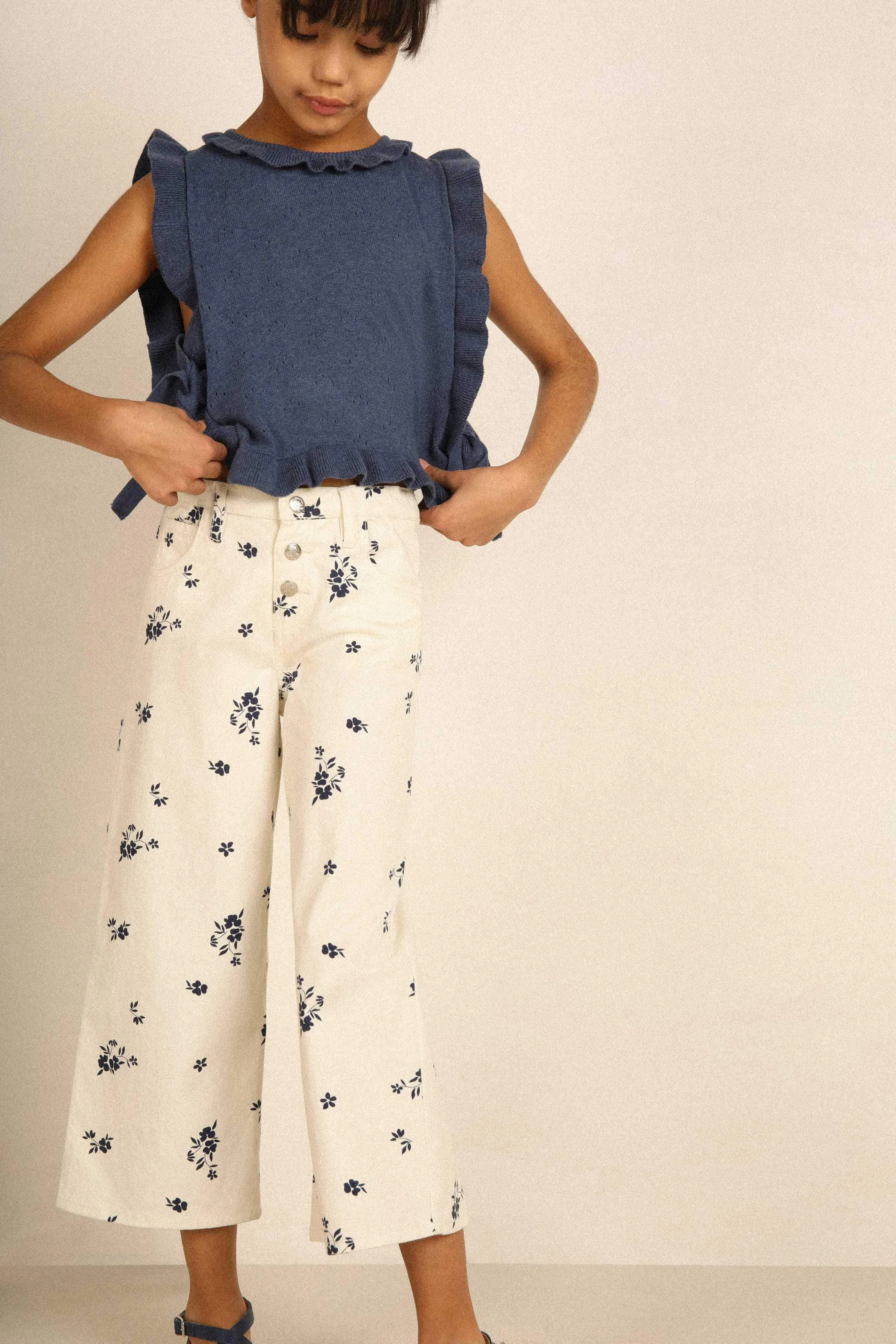 Pants wide leg bui OFF WHITE PRINT