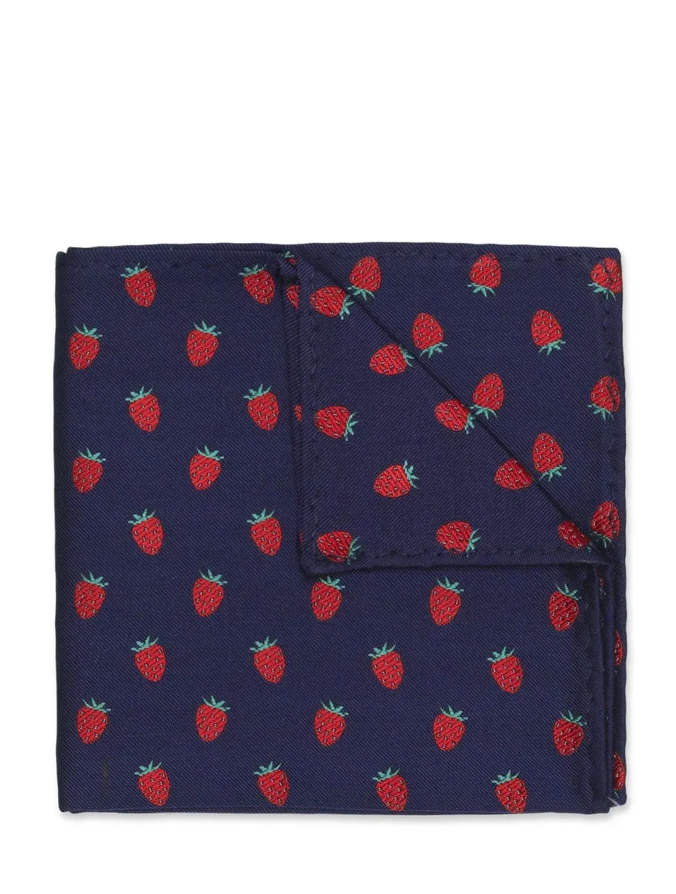 Boys navy strawberry print hanky