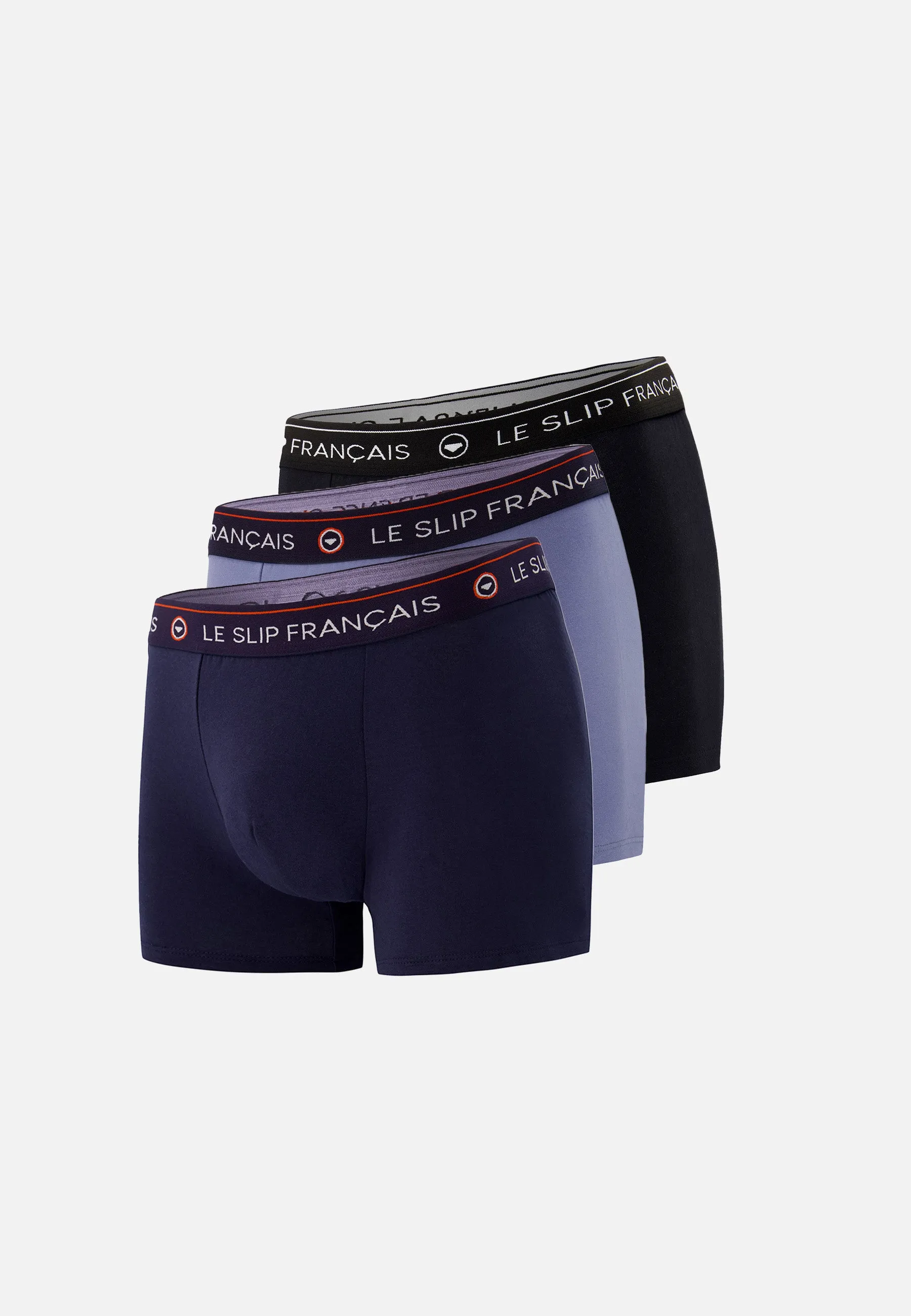 Lot de 3 boxers en coton - Trio de Boxer Redoutable Marine Noir Bleu Jean