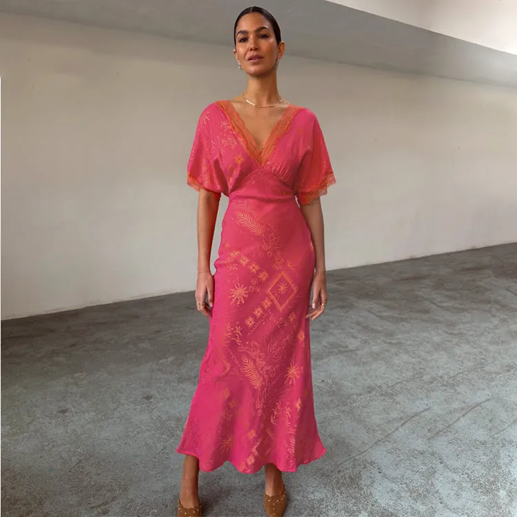 Pink Safari Thea Maxi Dress