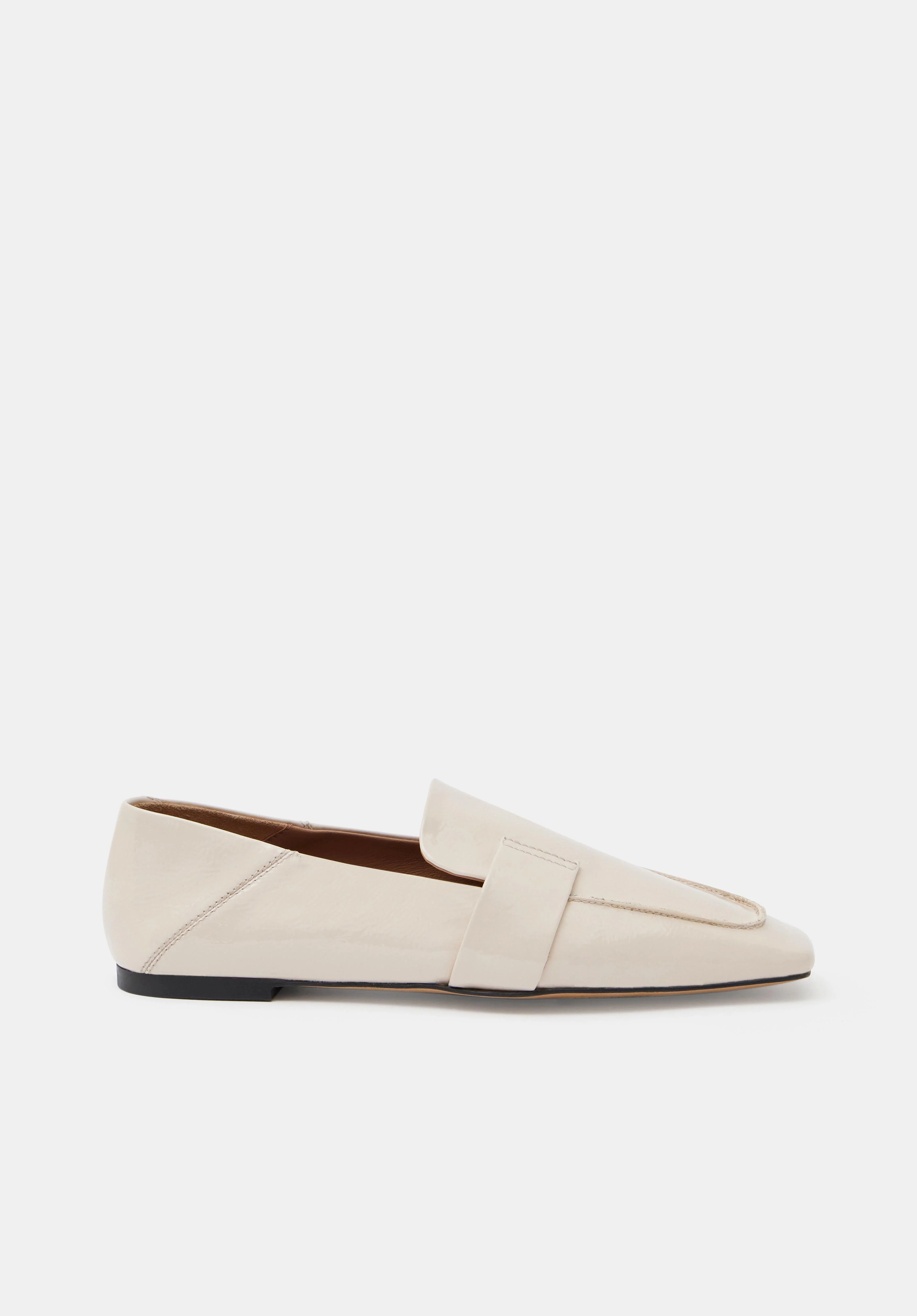 hush Square-Toe Leather Loafers
