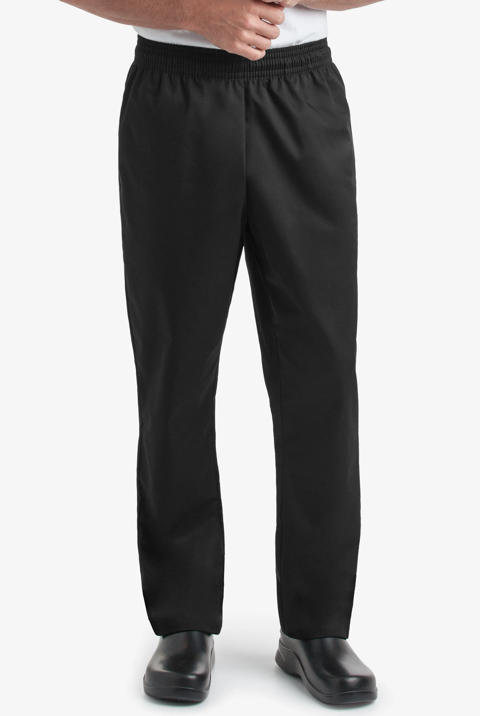 Men's Chef Pants | Chef Uniforms On The Line Men's 4-Pocket Baggy Chef Pants in Black | Size 5X | Polyester/Cotton