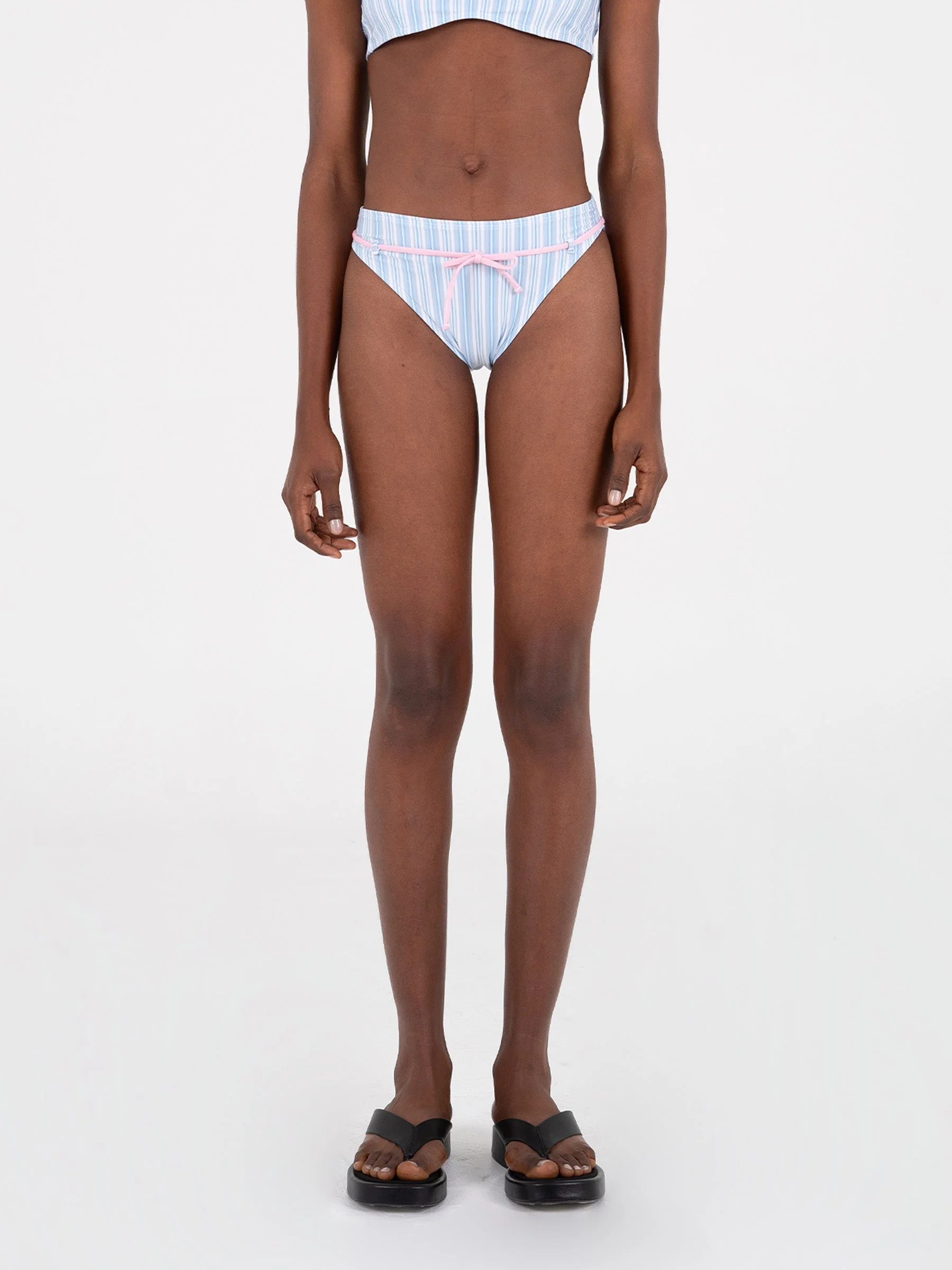 River Striped Print Bikini Bottom