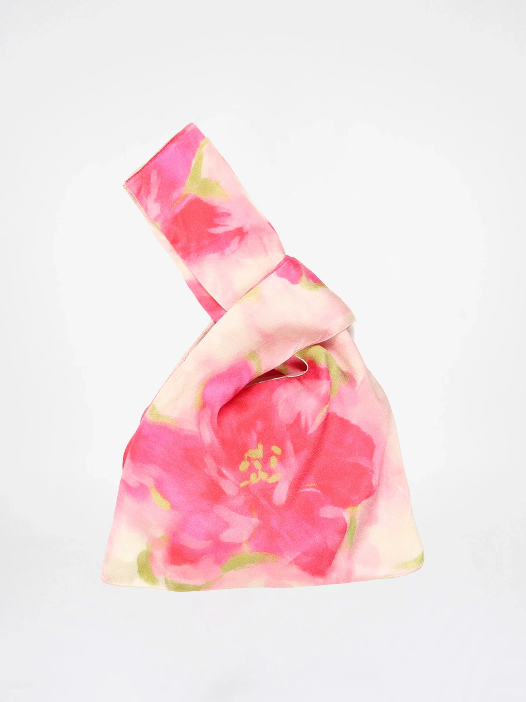 Shimmer Pink Floral Print Bag