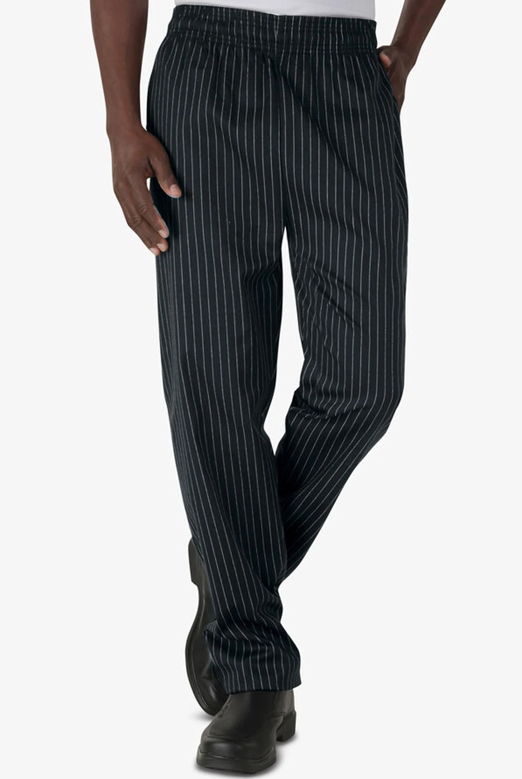 Chef Uniforms UA CHEF™ Pinstripe Men's 4-Pocket Relaxed Printed Chef Pants | Size XL | Cotton