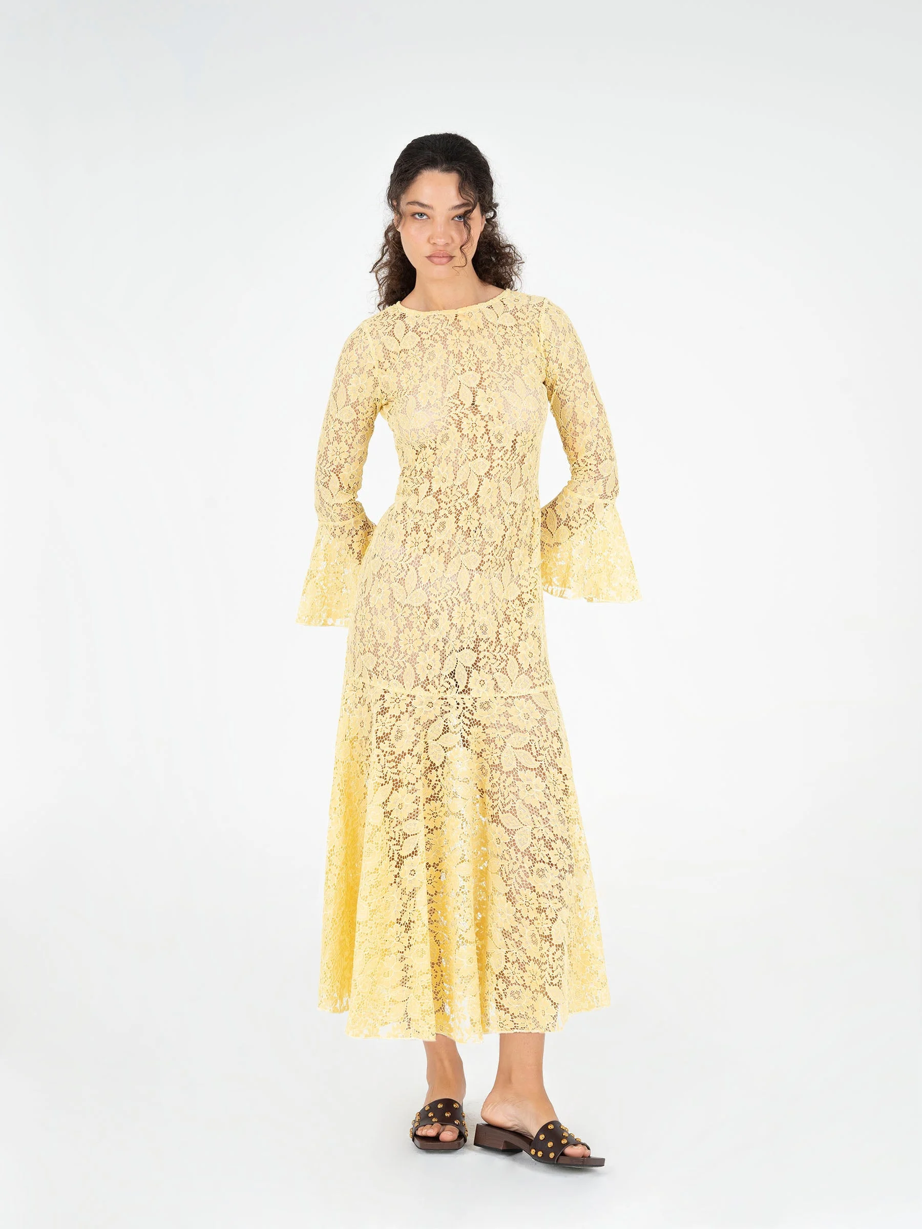 Jester Yellow Lace Dress