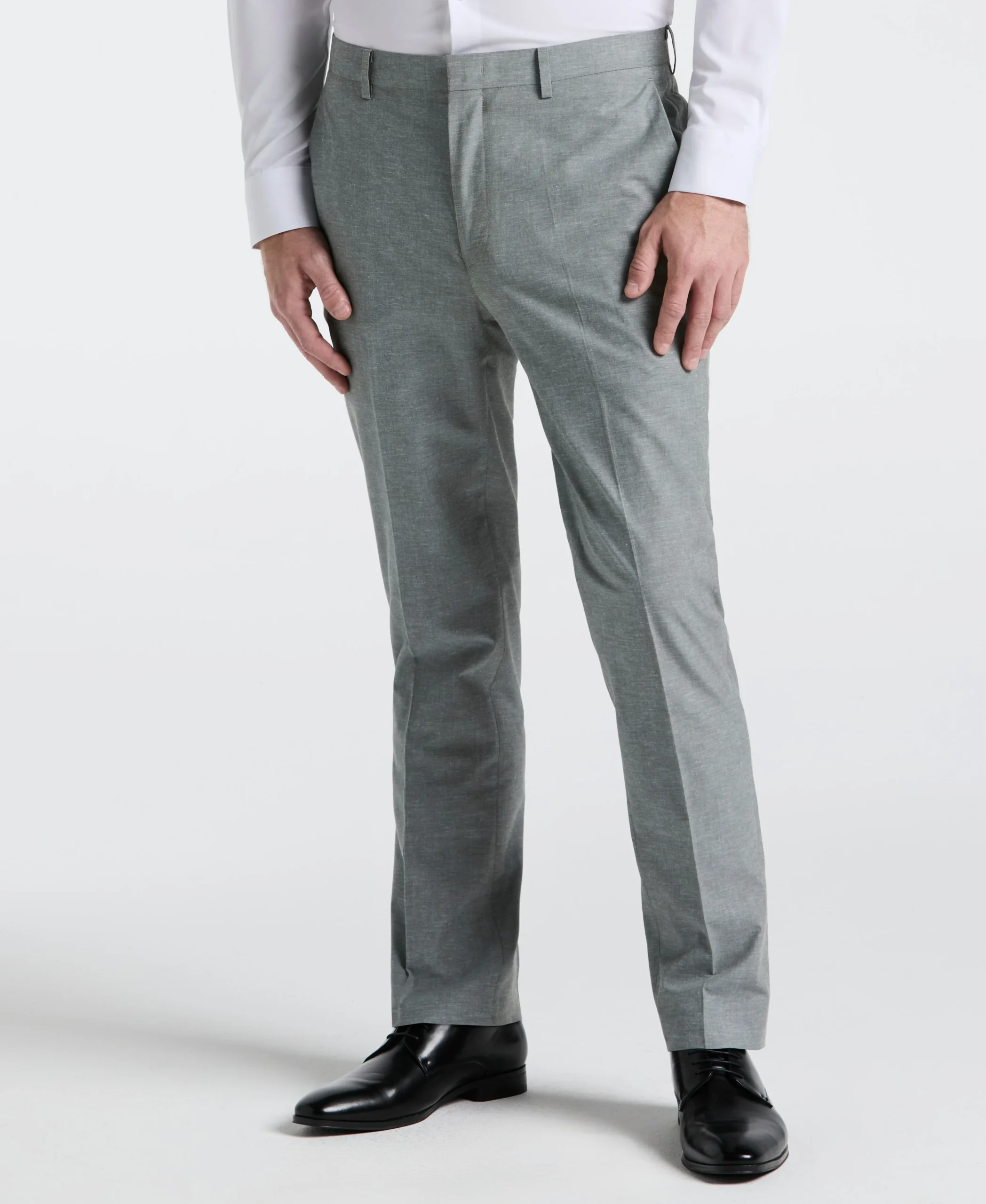 Slim Fit Solid Linen Blend Pant