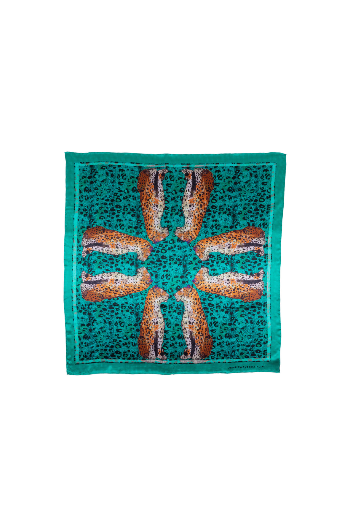 Square Scarf / "Staring Leopard"