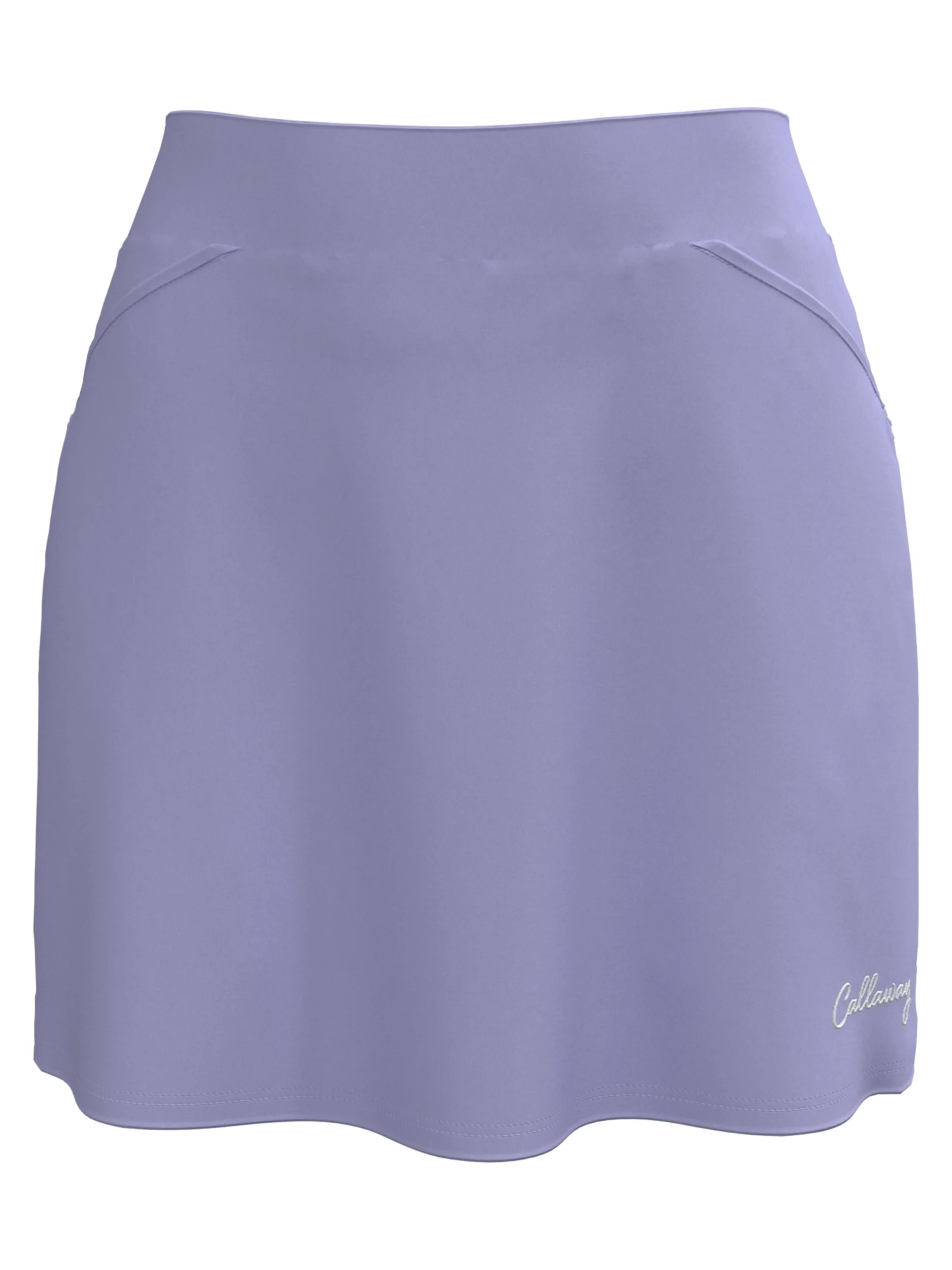Womens 16" Double Ruffle Logo Golf Skort