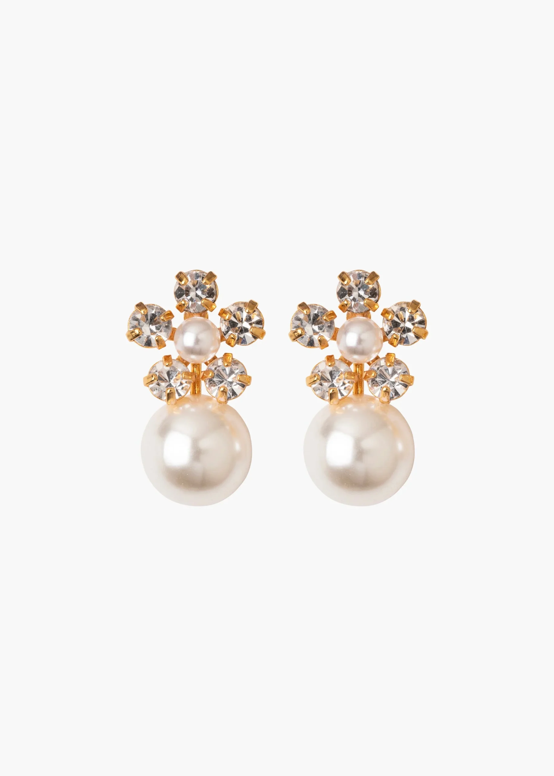 Linden Earrings -- Crystal Antique Gold