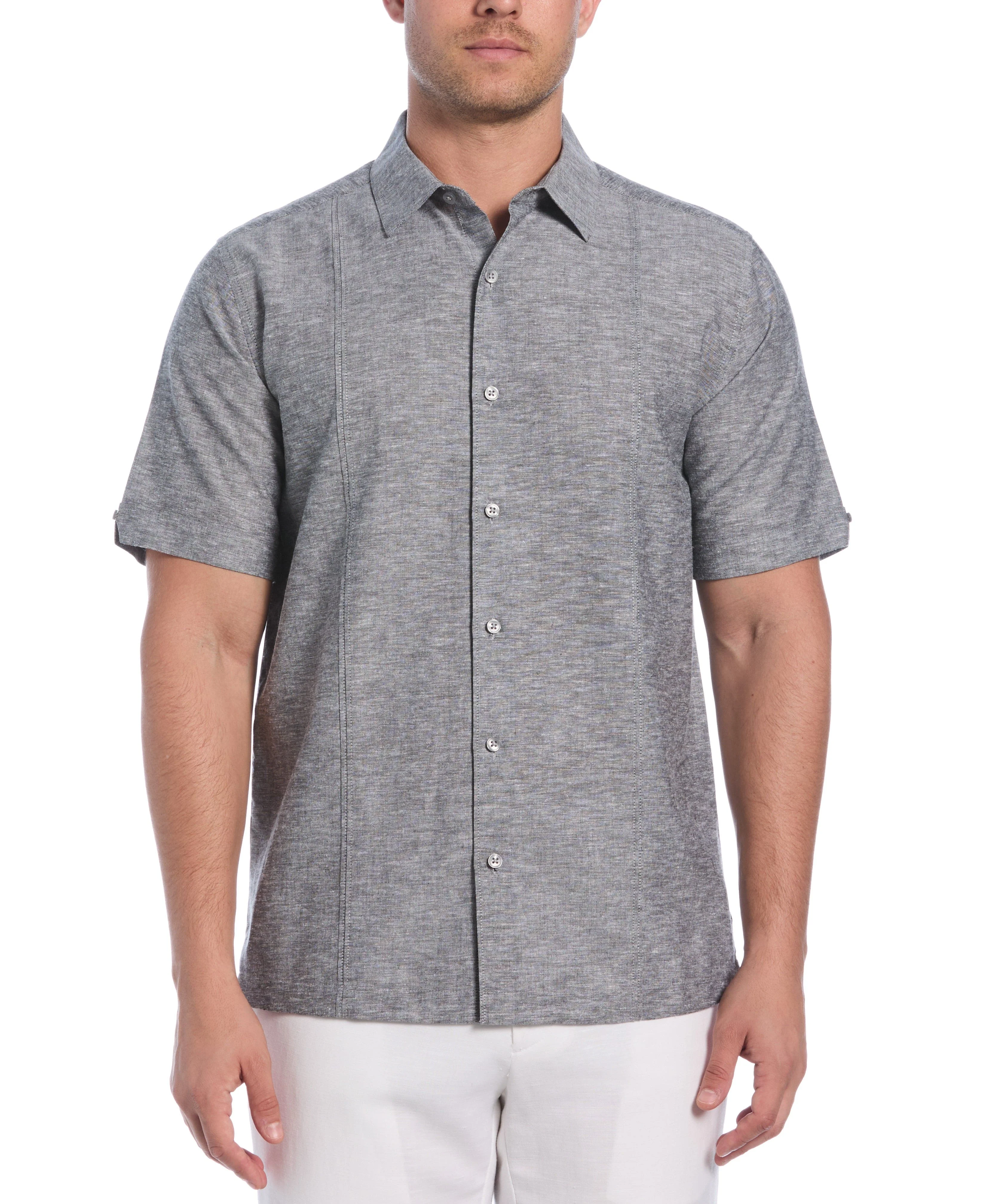 Linen Blend Panel Shirt