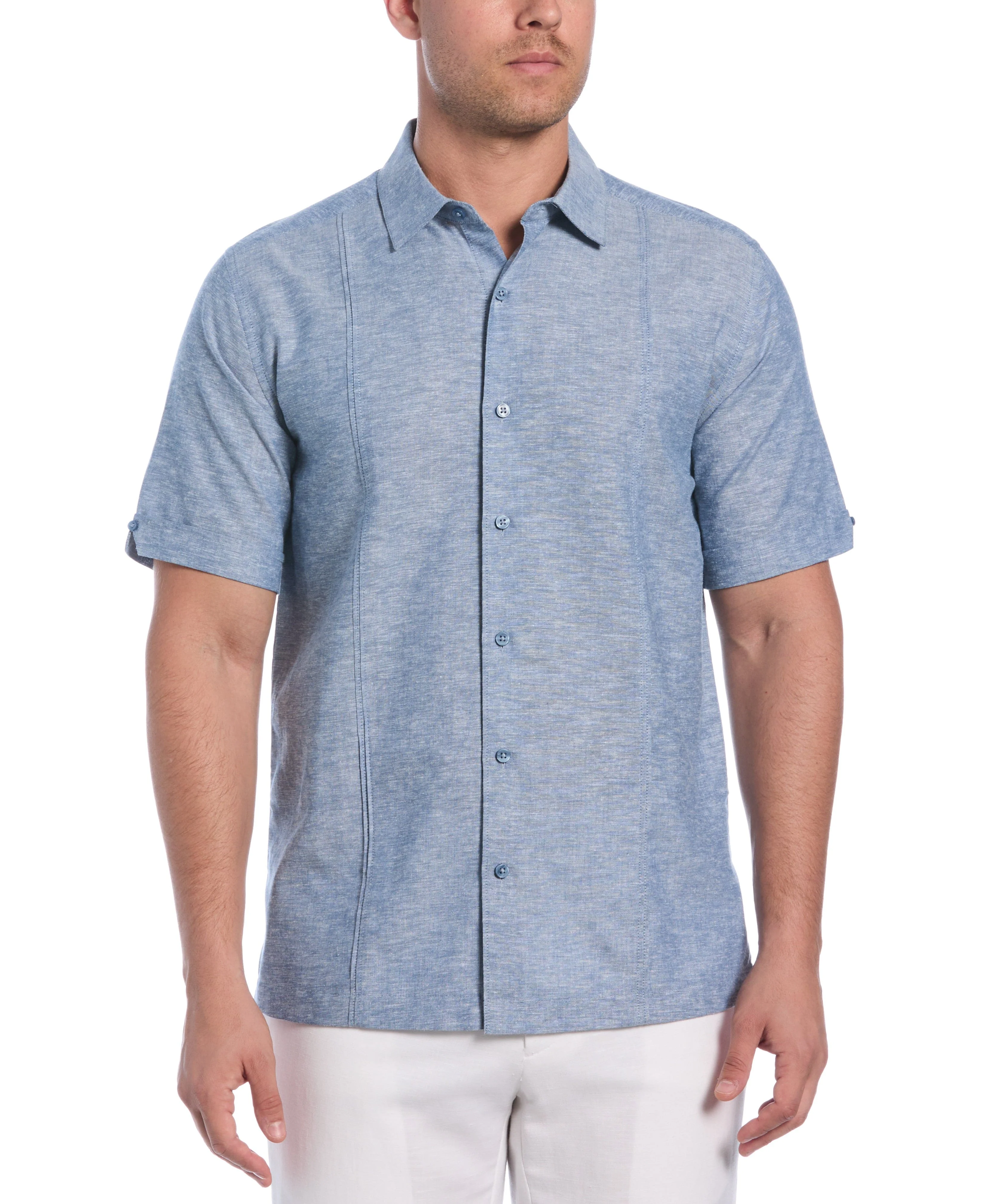 Linen Blend Panel Shirt