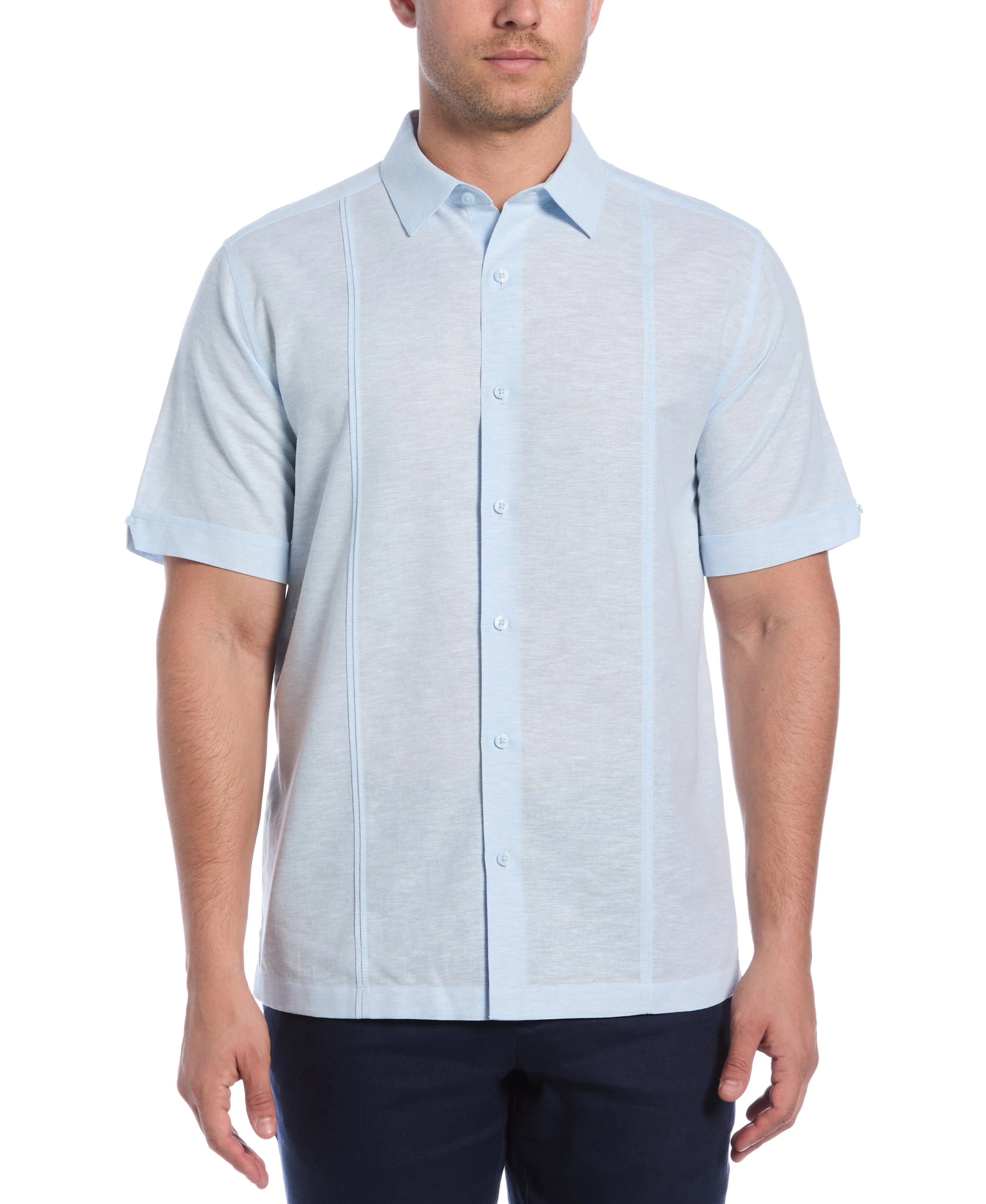 Linen Blend Panel Shirt