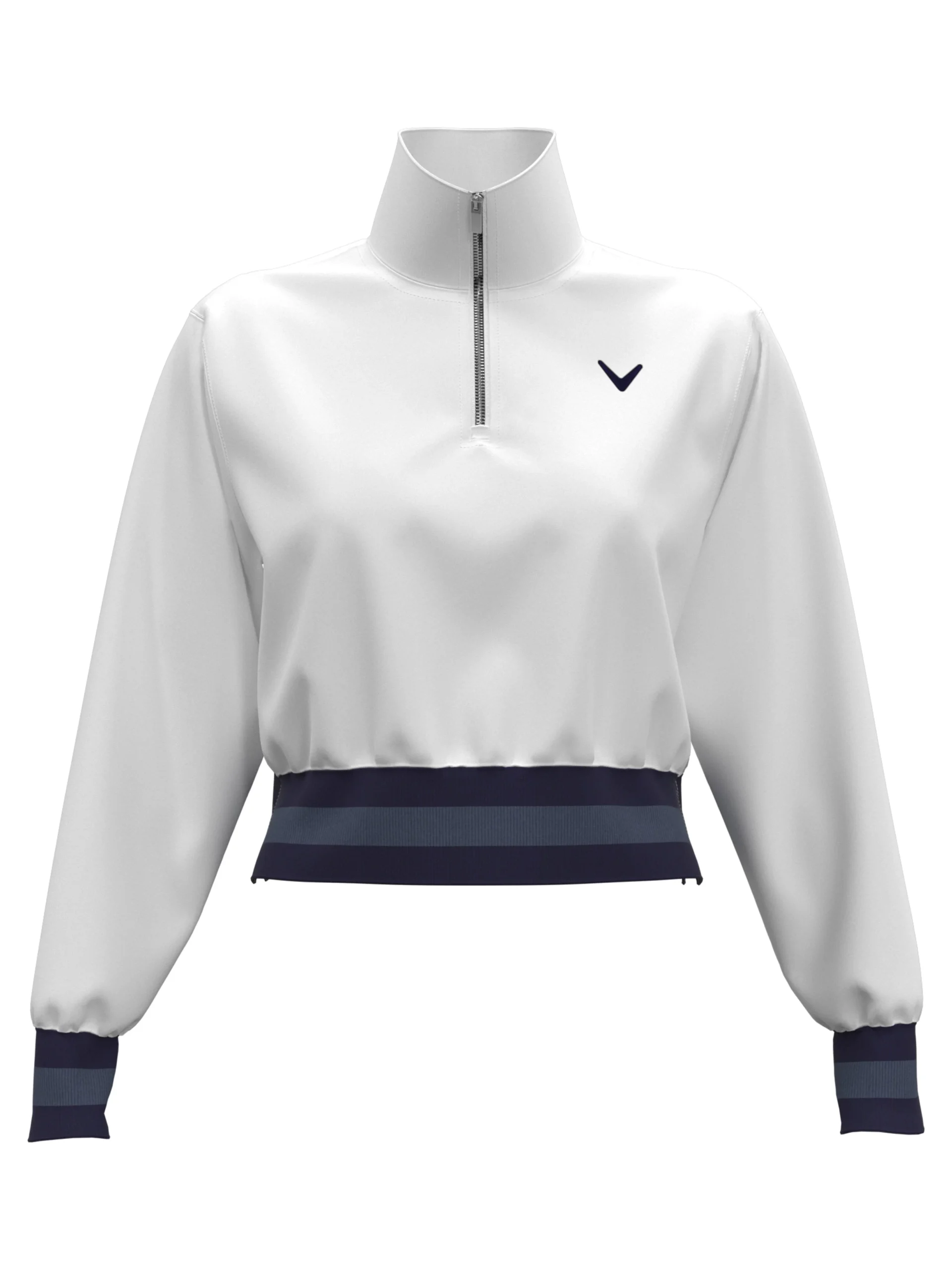 Womens Lightweight Cropped 1/4 Zip Golf Jacket