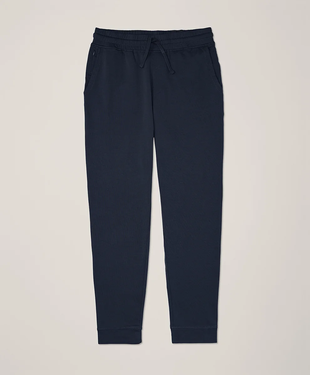 Organic Stash French Terry Jogger by pact in Midnight Blue Fair Trade, Mens Size Medium
