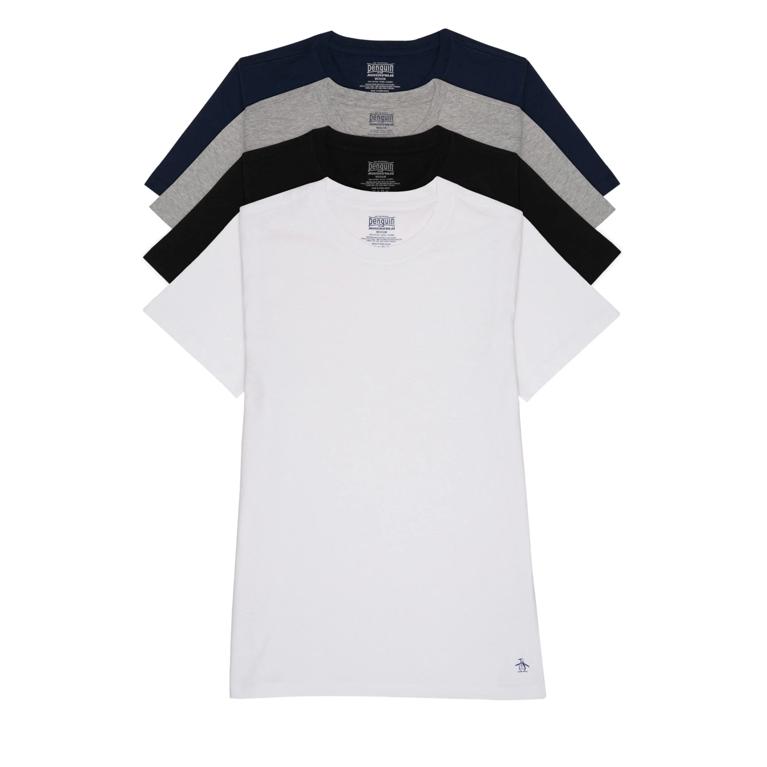 4 Pack Solid Crew Tees
