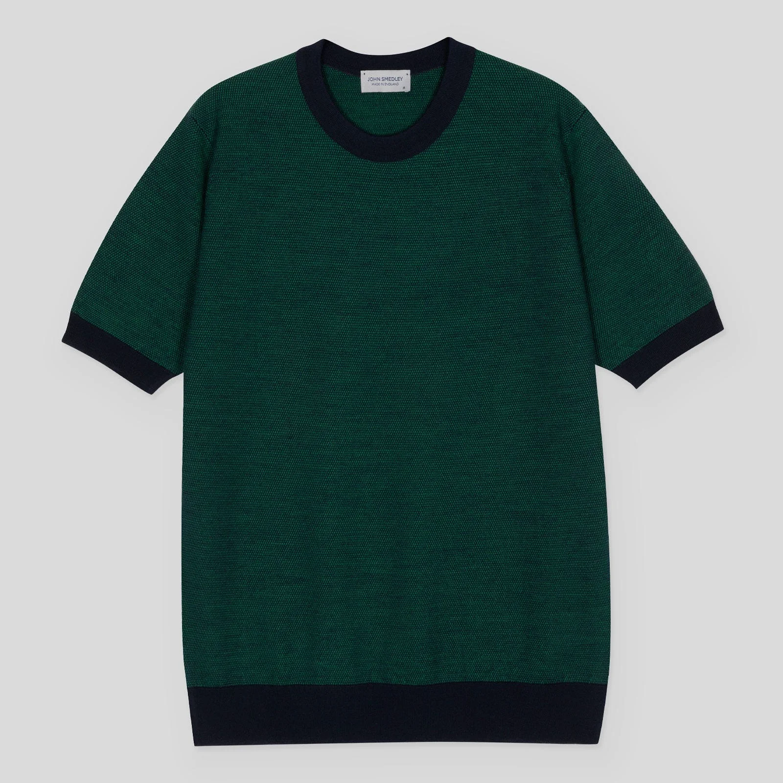 John Smedley - Men's - 20Singular Shirt Sherwood, L - Extra Fine Merino Wool Round Neck T-Shirt Sherwood - L