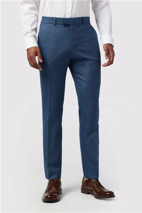 Antique Rogue Slim Fit Blue Texture Men's Trousers