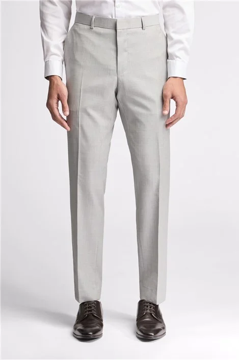 Ted Baker Slim Fit Lowry Light Grey Sharkskin Men's Trousers
