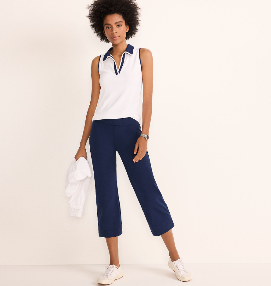 Women's Starfish Mid Rise Pull On Crop Pants
