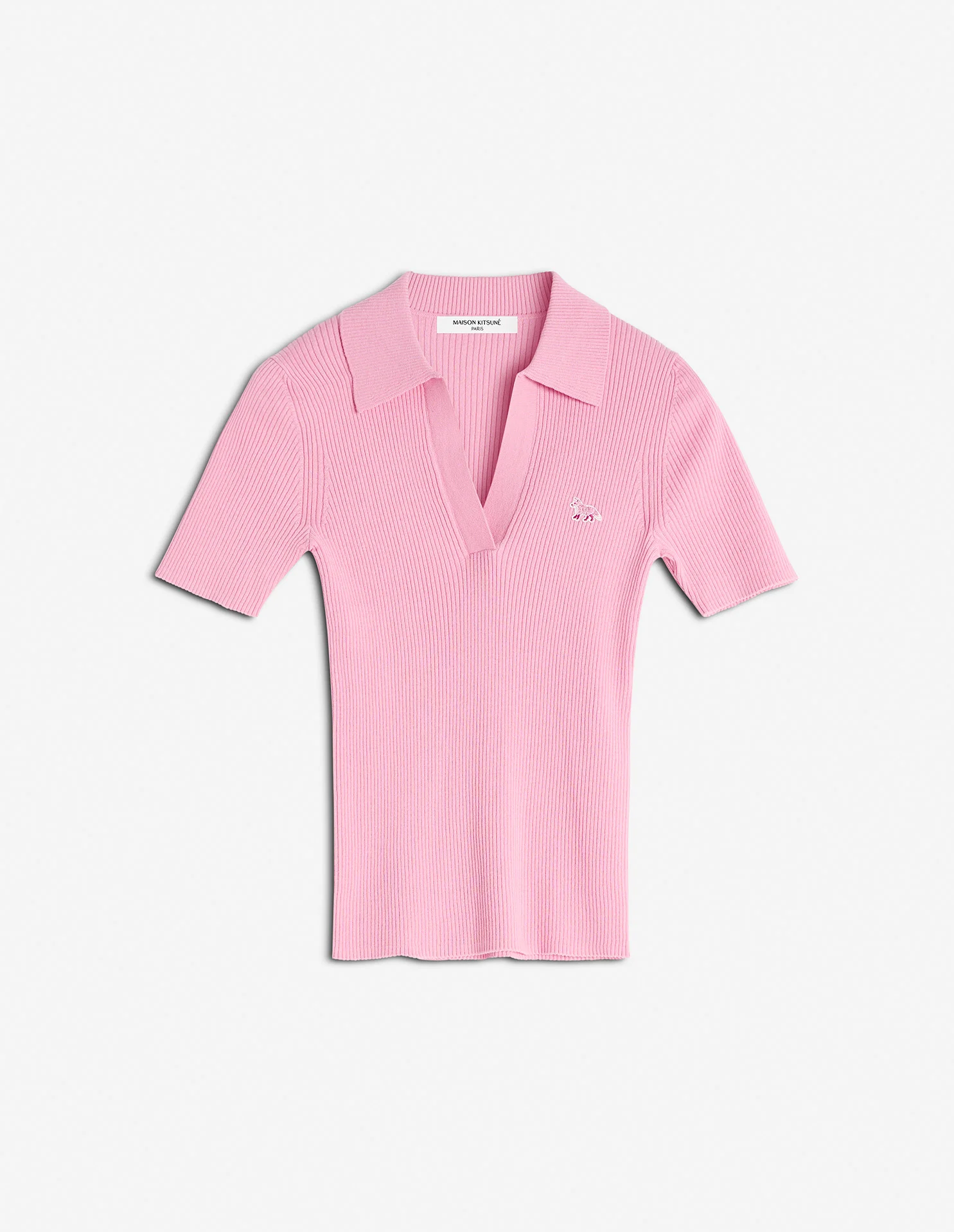 BABY FOX PATCH FINE RIBBED POLO