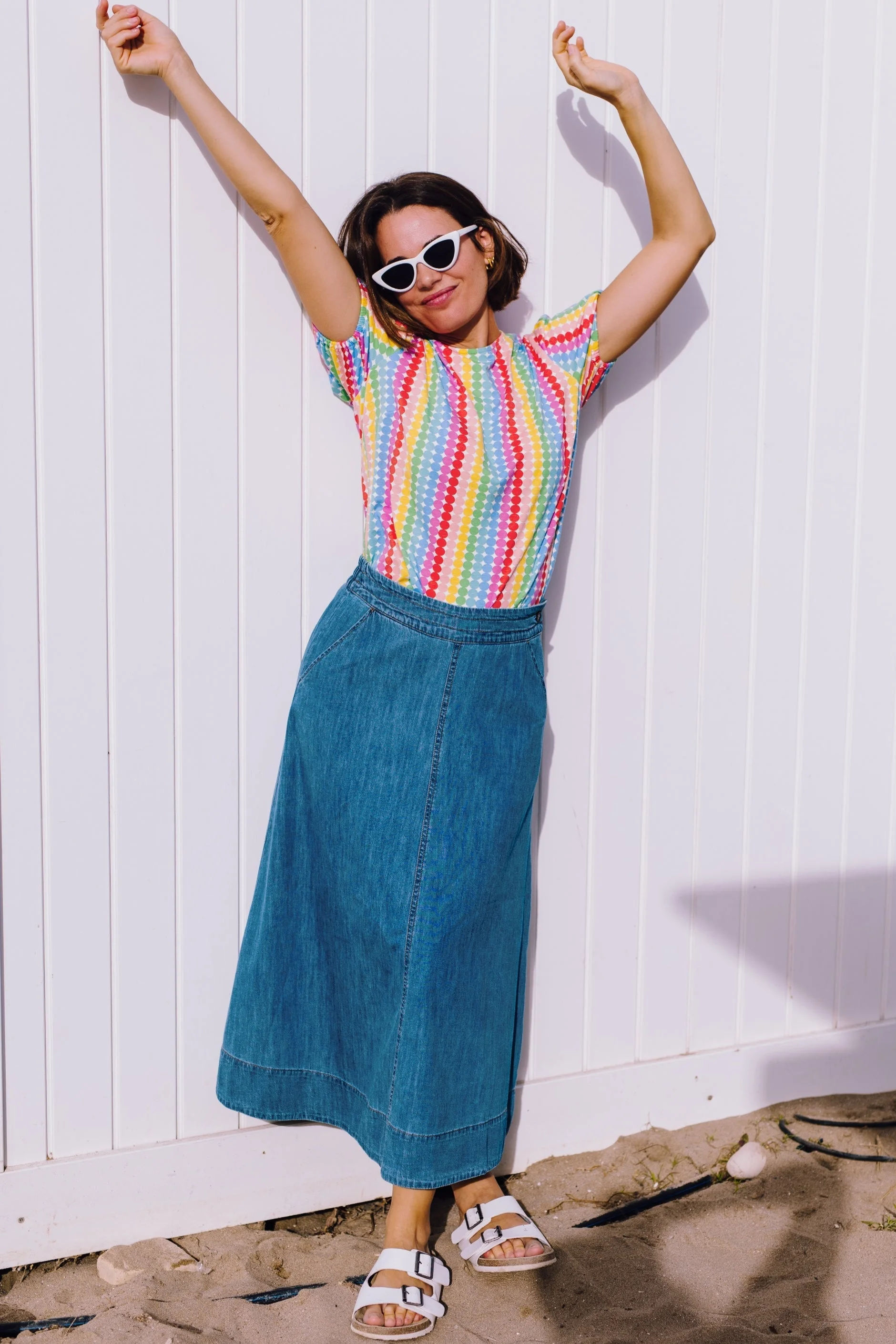 Orianna Skirt - Mid-Blue Denim