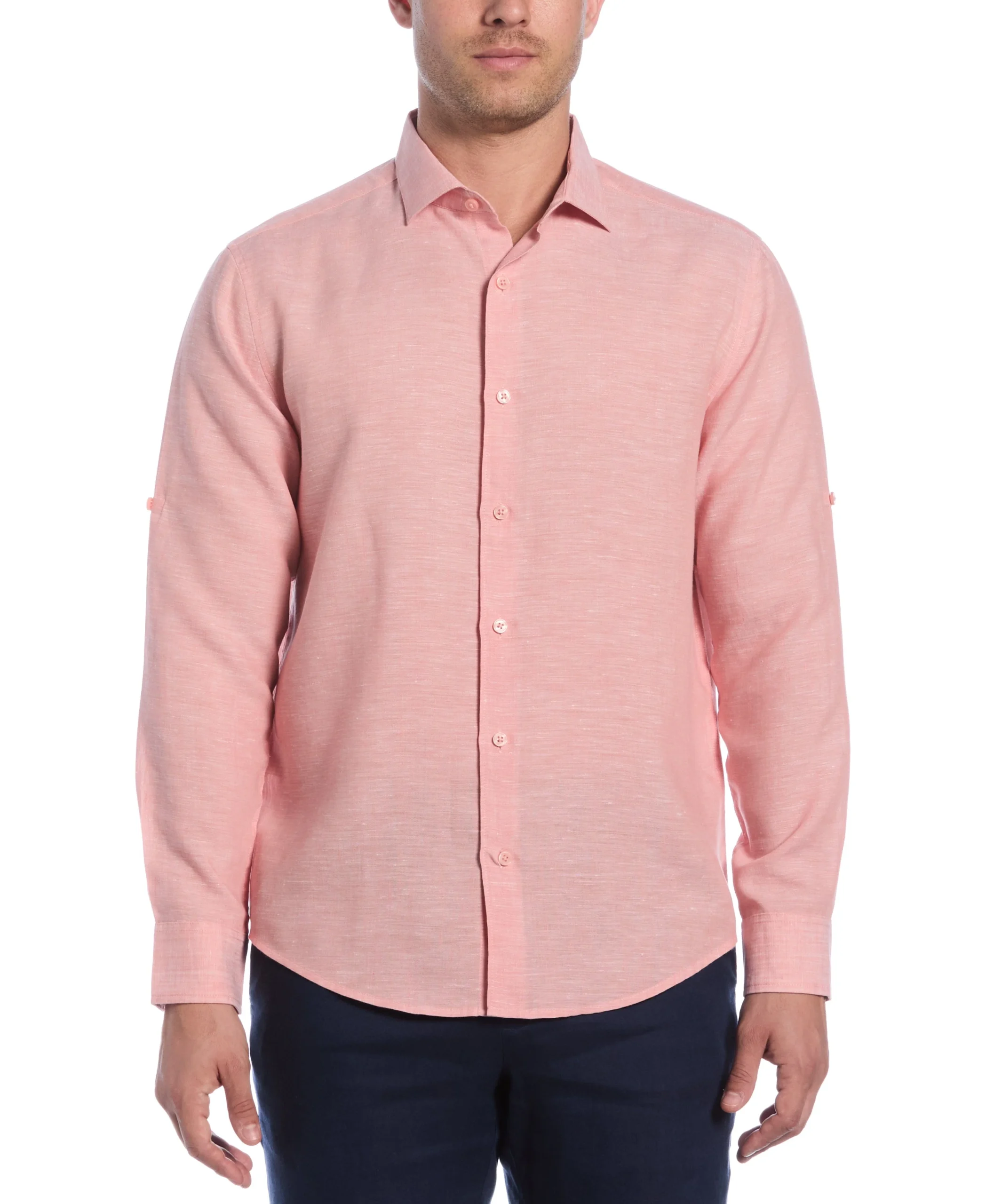 Travelselect™ Linen-Blend Rolled Sleeve Shirt