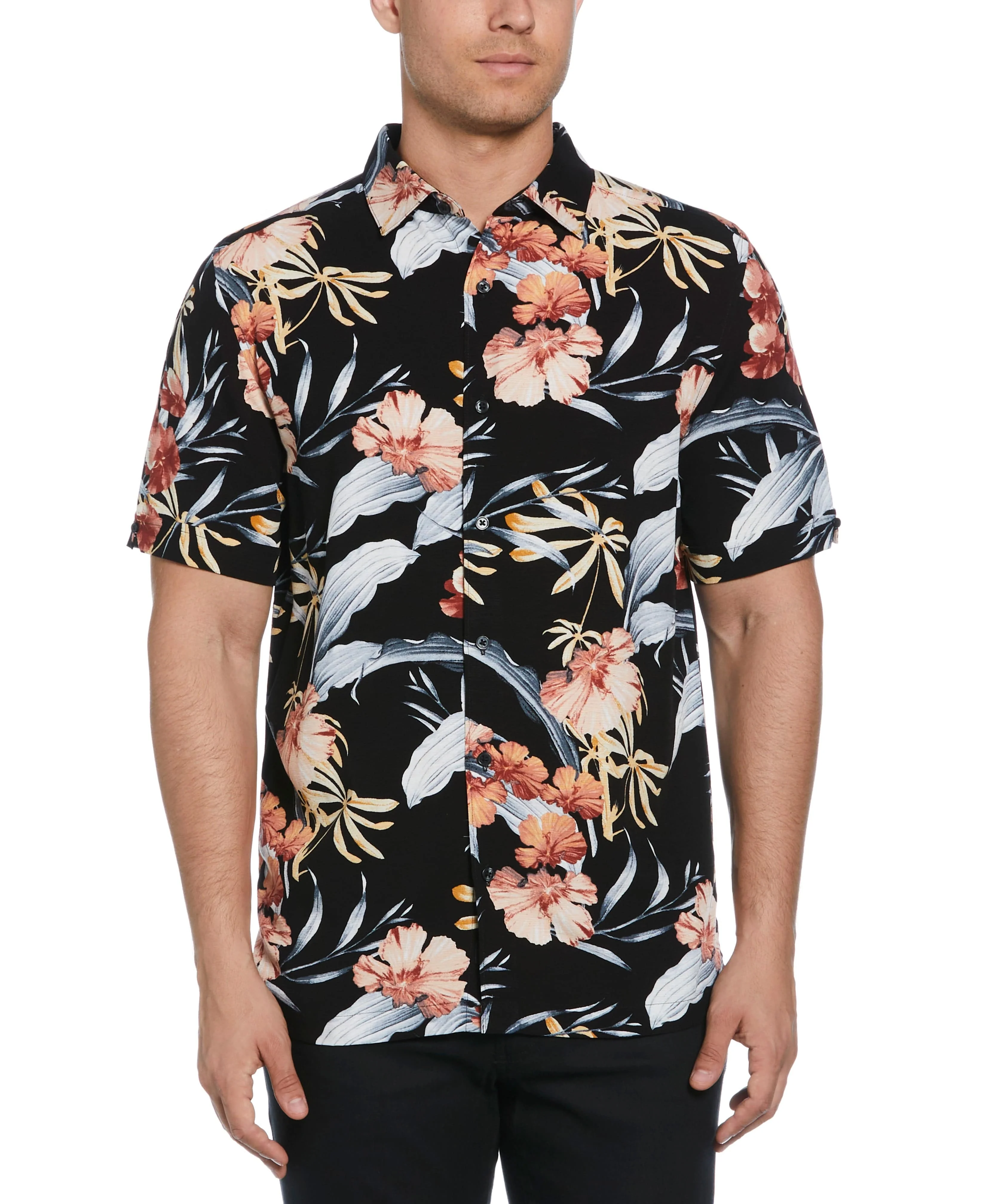 Tropical Floral Print Shirt