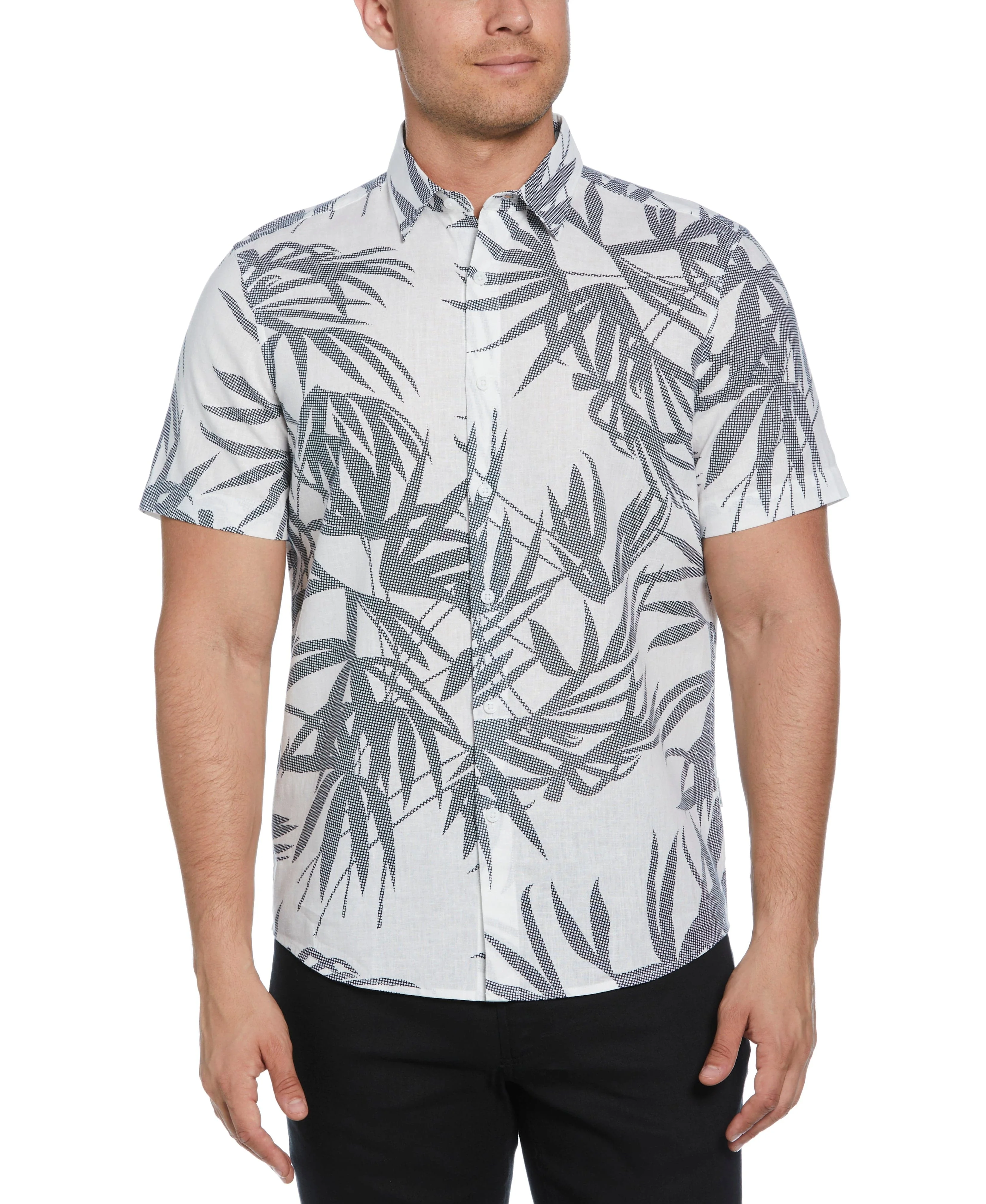 Textured Fern Print Shirt